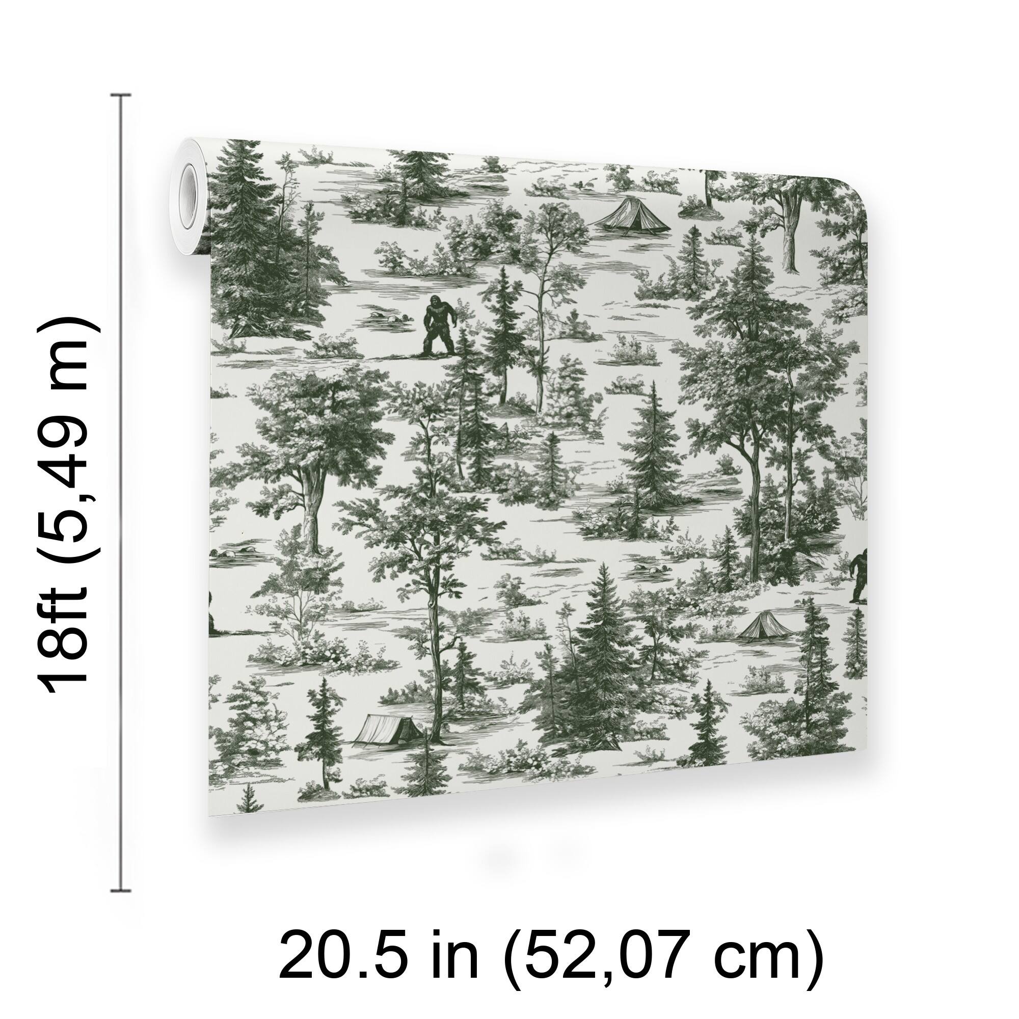 Designs Direct Bigfoot Novelty Toile Peel & Stick Wallpaper
