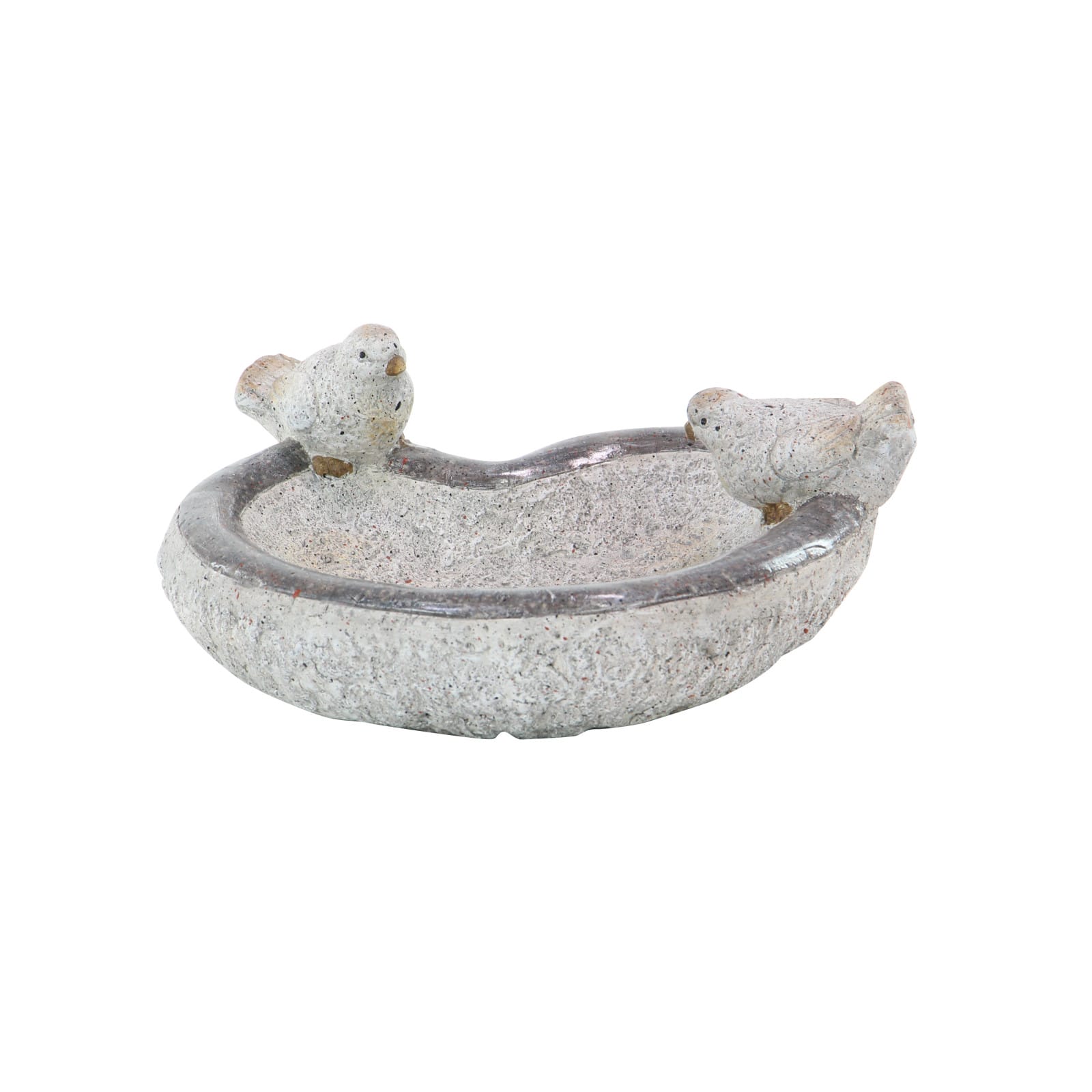 13" Gray Stone Country Birds Garden Sculpture