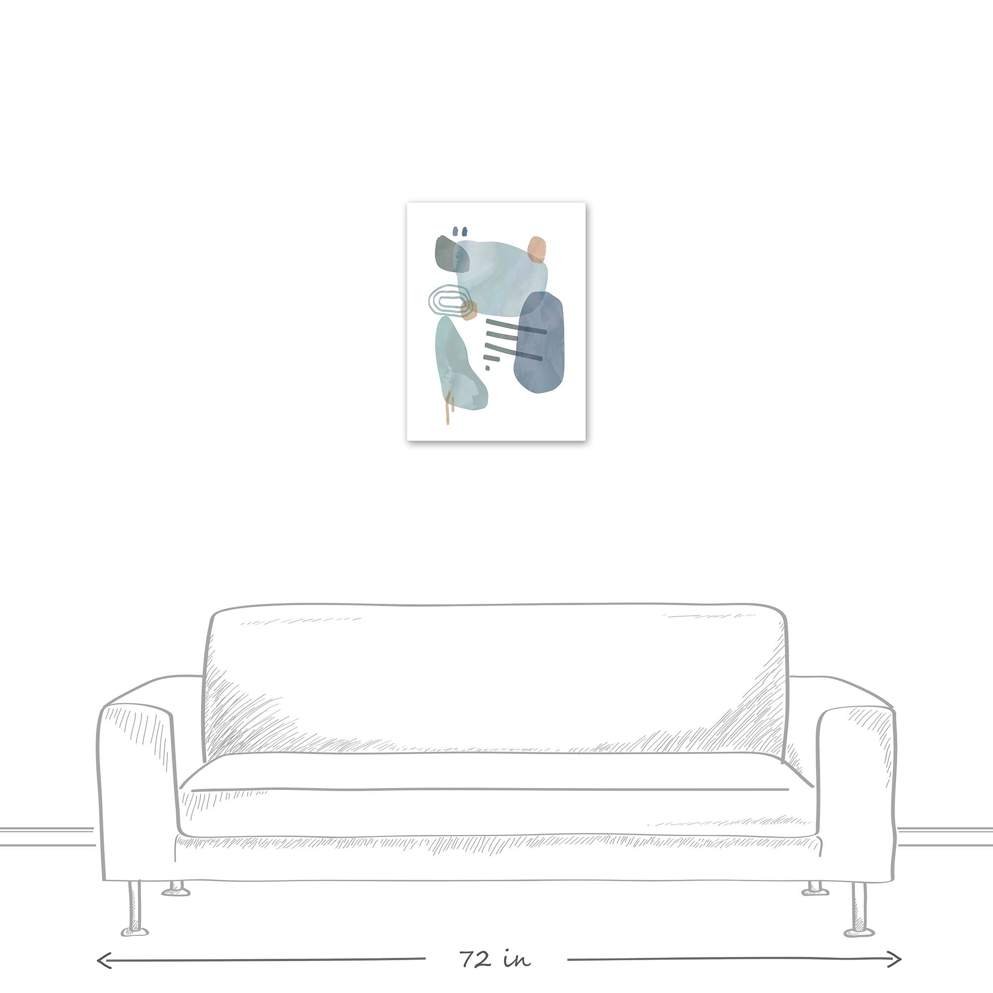 Abstract Cool Shapes 18" x 24" Canvas Wall Art
