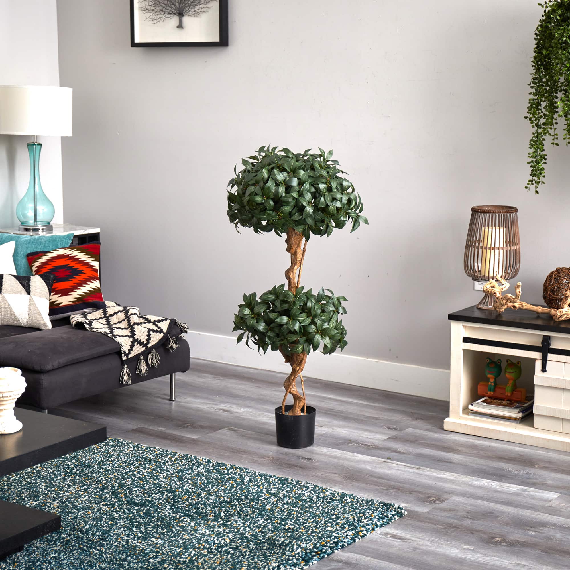 4ft. Potted Sweet Bay Double Ball Topiary Tree