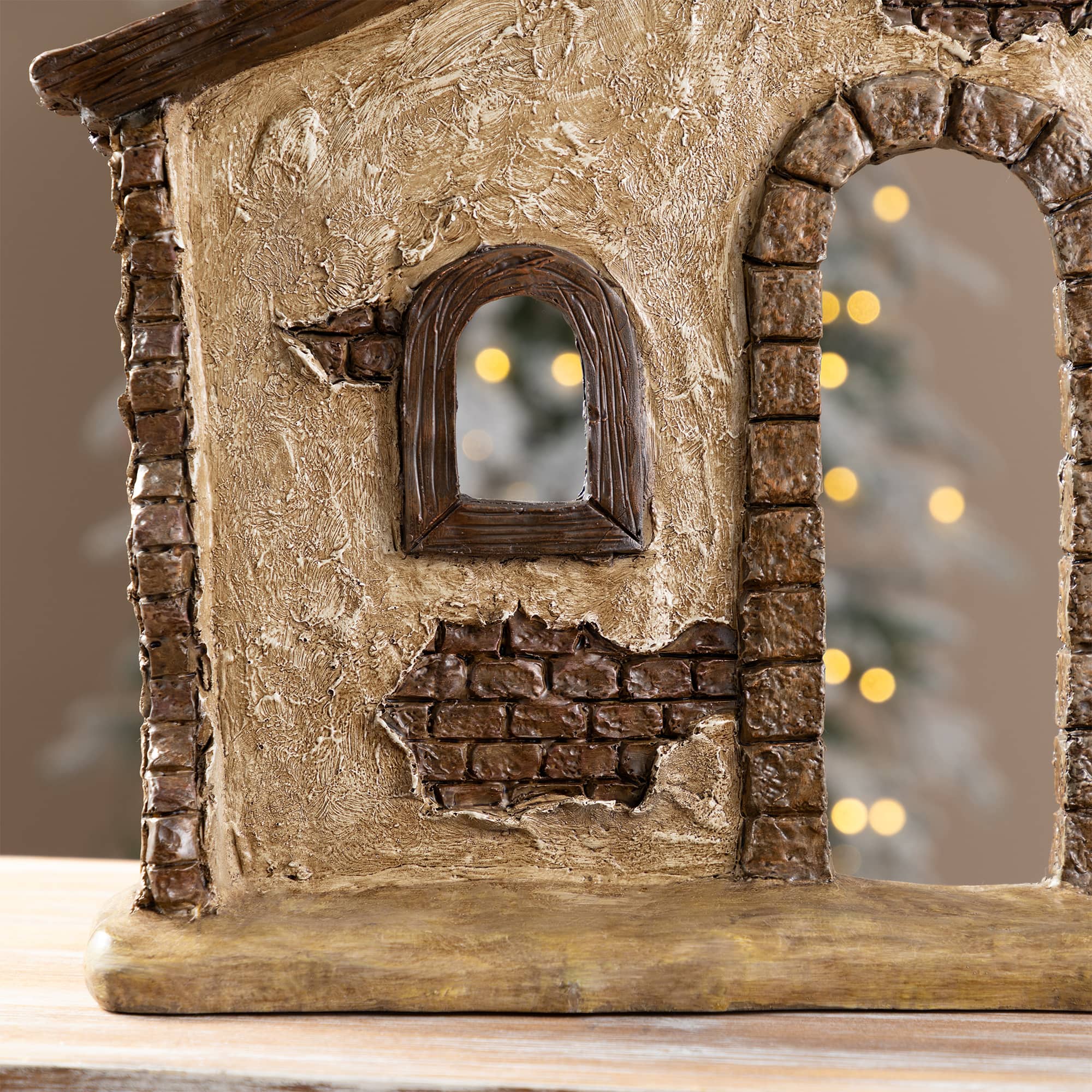 Glitzhome® 11.5" Resin Christmas Nativity Scene Stable Creche