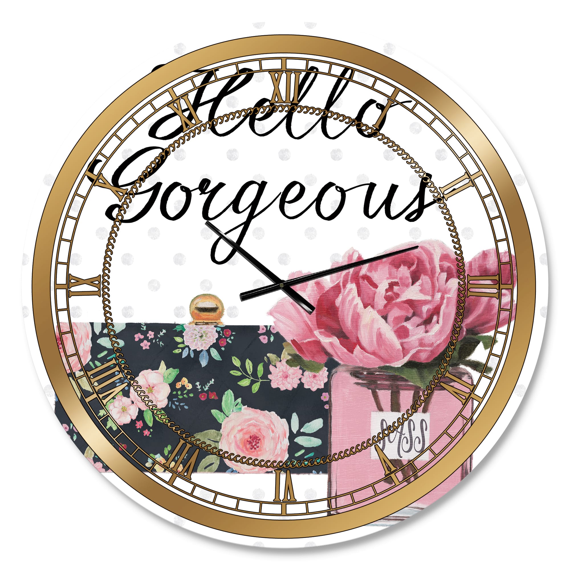 Designart 'Simply Splendid Iv Glam Wall Clock