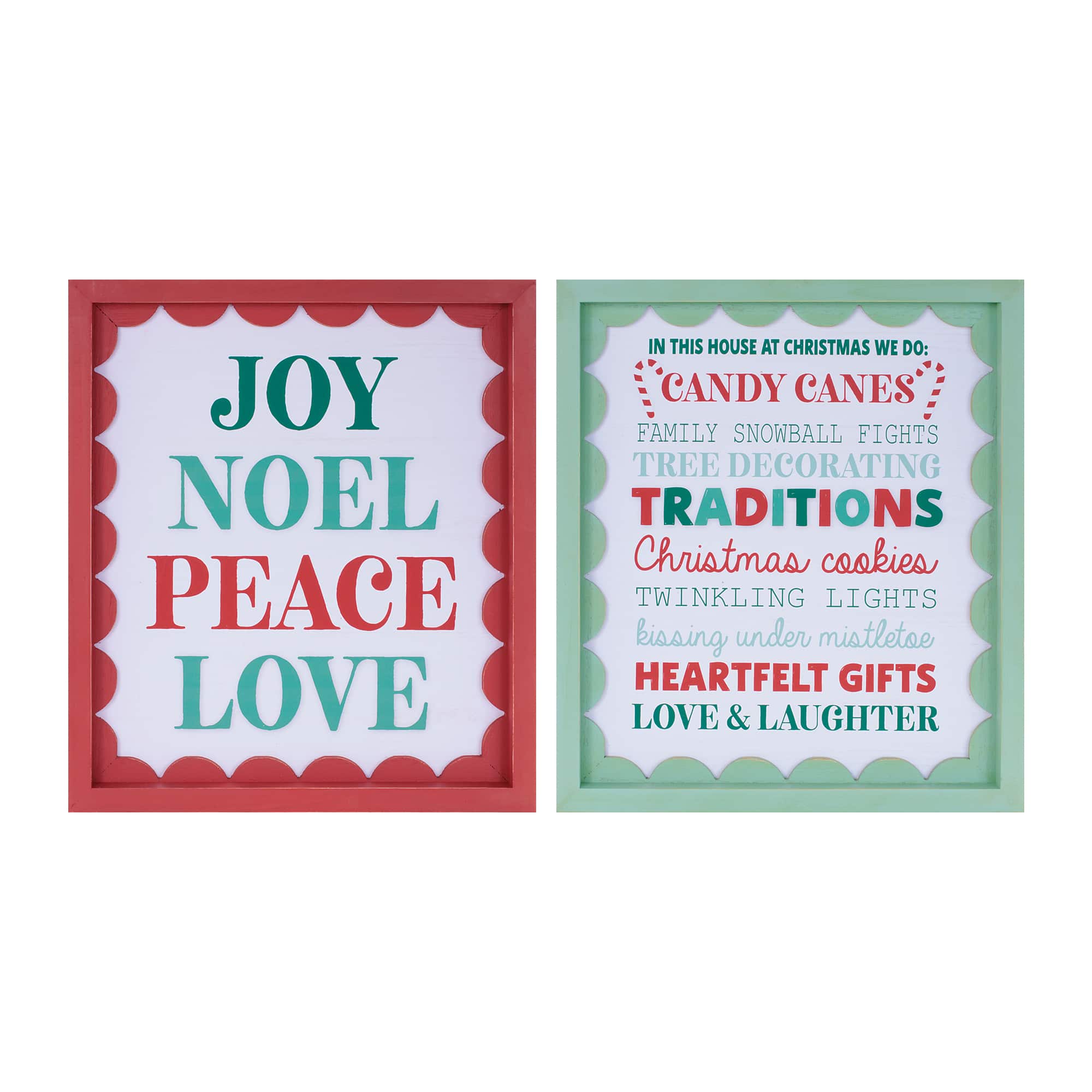 Melrose 11" x 12" Framed Christmas Sentiment Wall Art Set