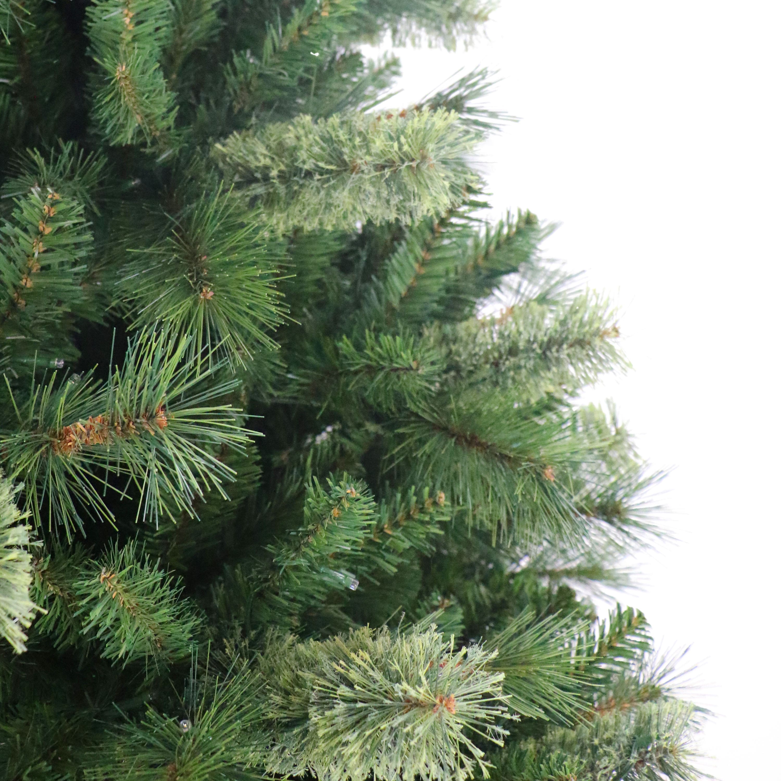 9ft. Pre-Lit Green Artificial Teton Pine Tree, Warm White LED Lights