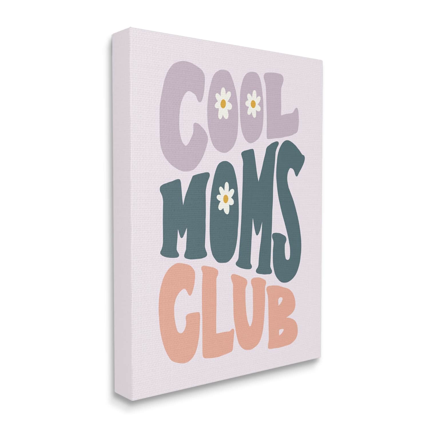 Stupell Industries Cool Moms Club Floral Phrase Canvas Wall Art