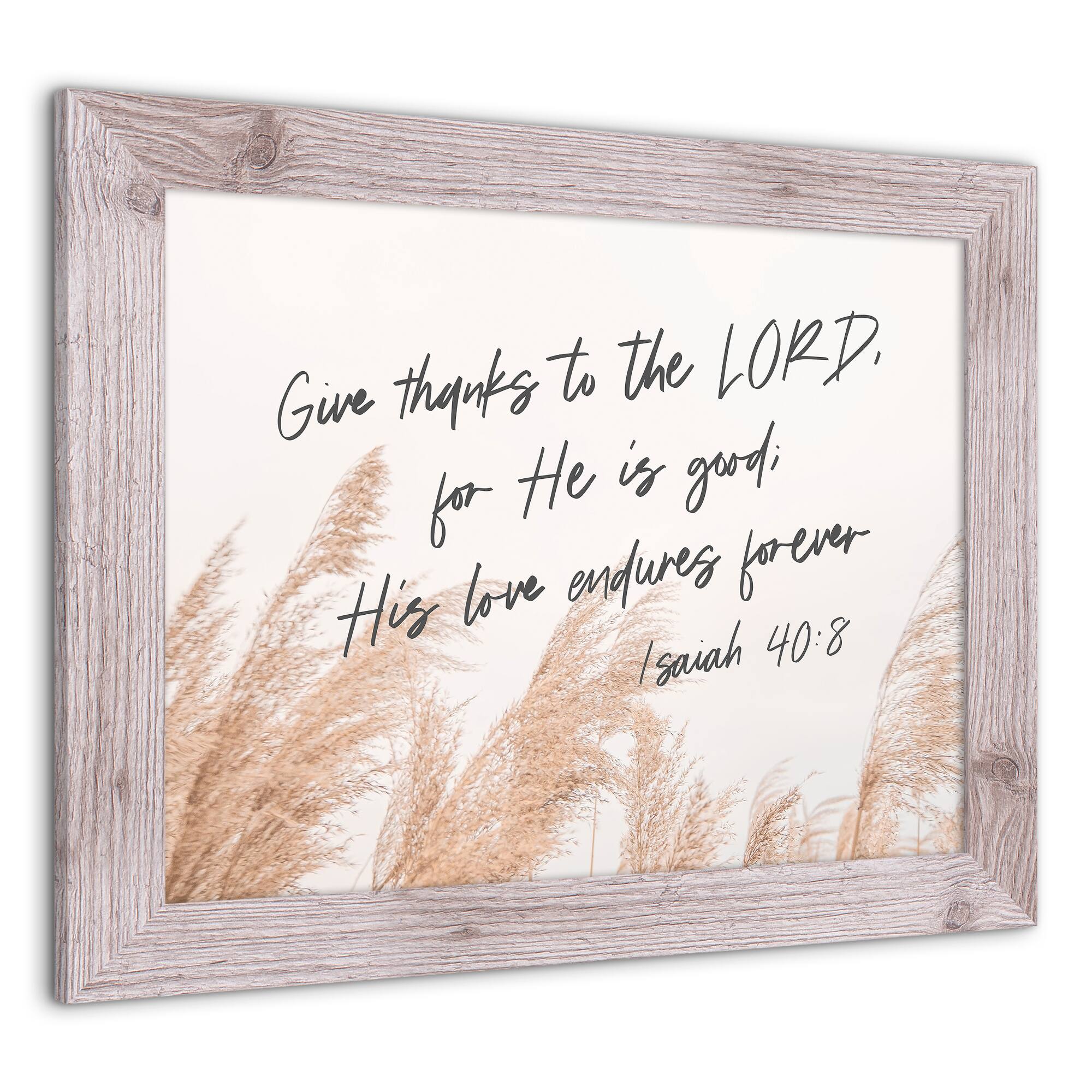 Give Thanks to the Lord Western White Framed Print