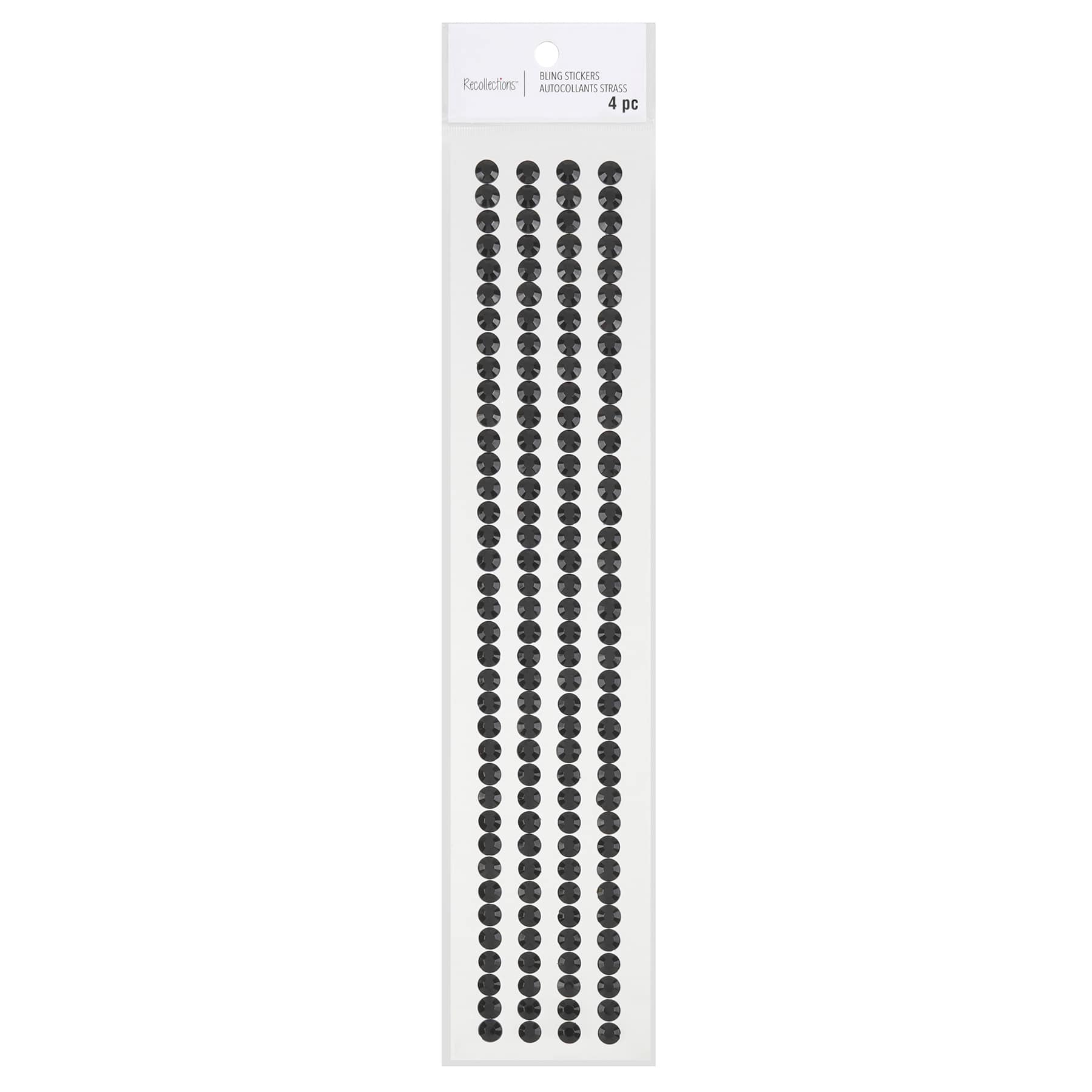 12 Packs: 4 ct. (48 total) Black Rhinestone Borders by Recollections™