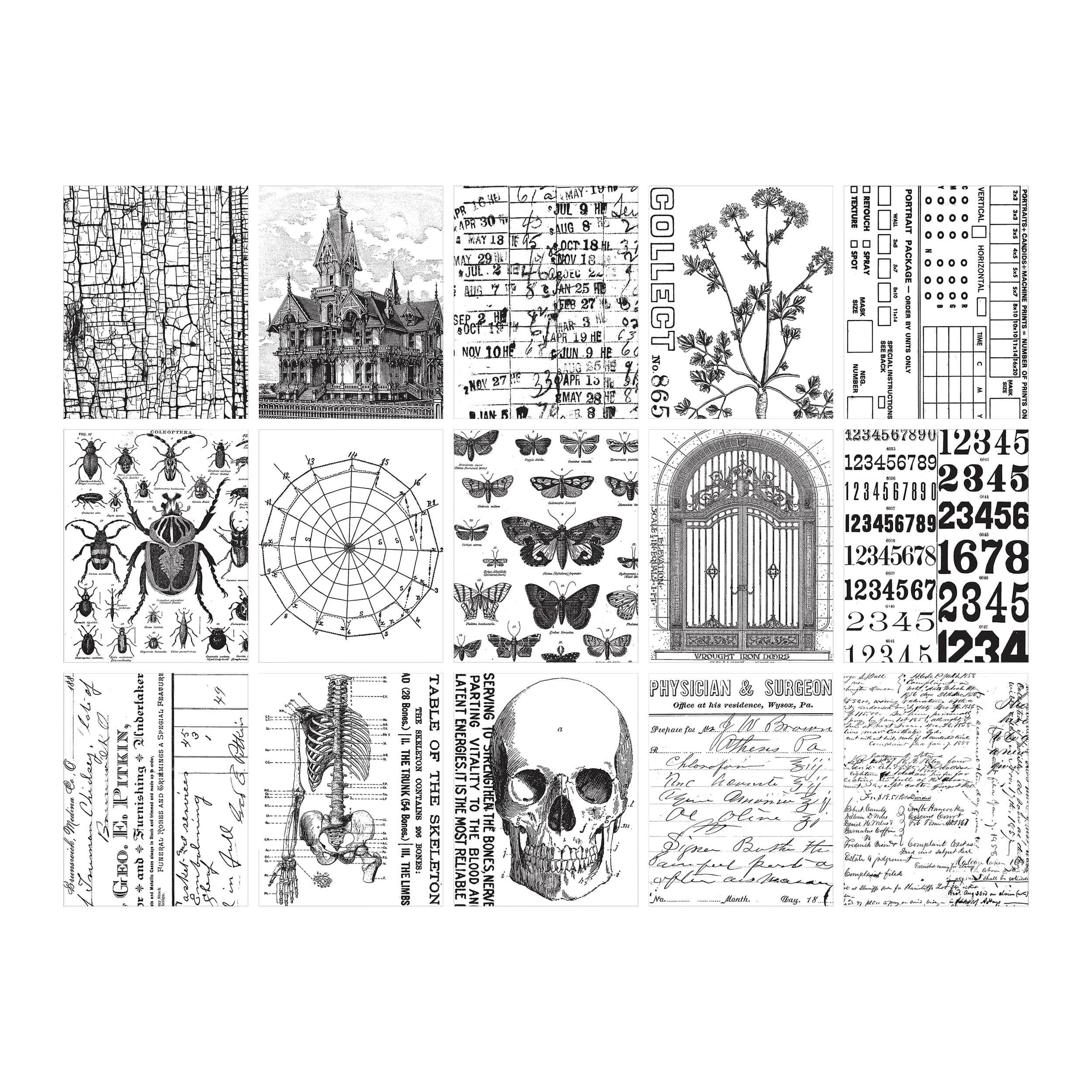 Tim Holtz® Idea-Ology 4.75" x 6" Halloween Collage Paper, 30 Sheets