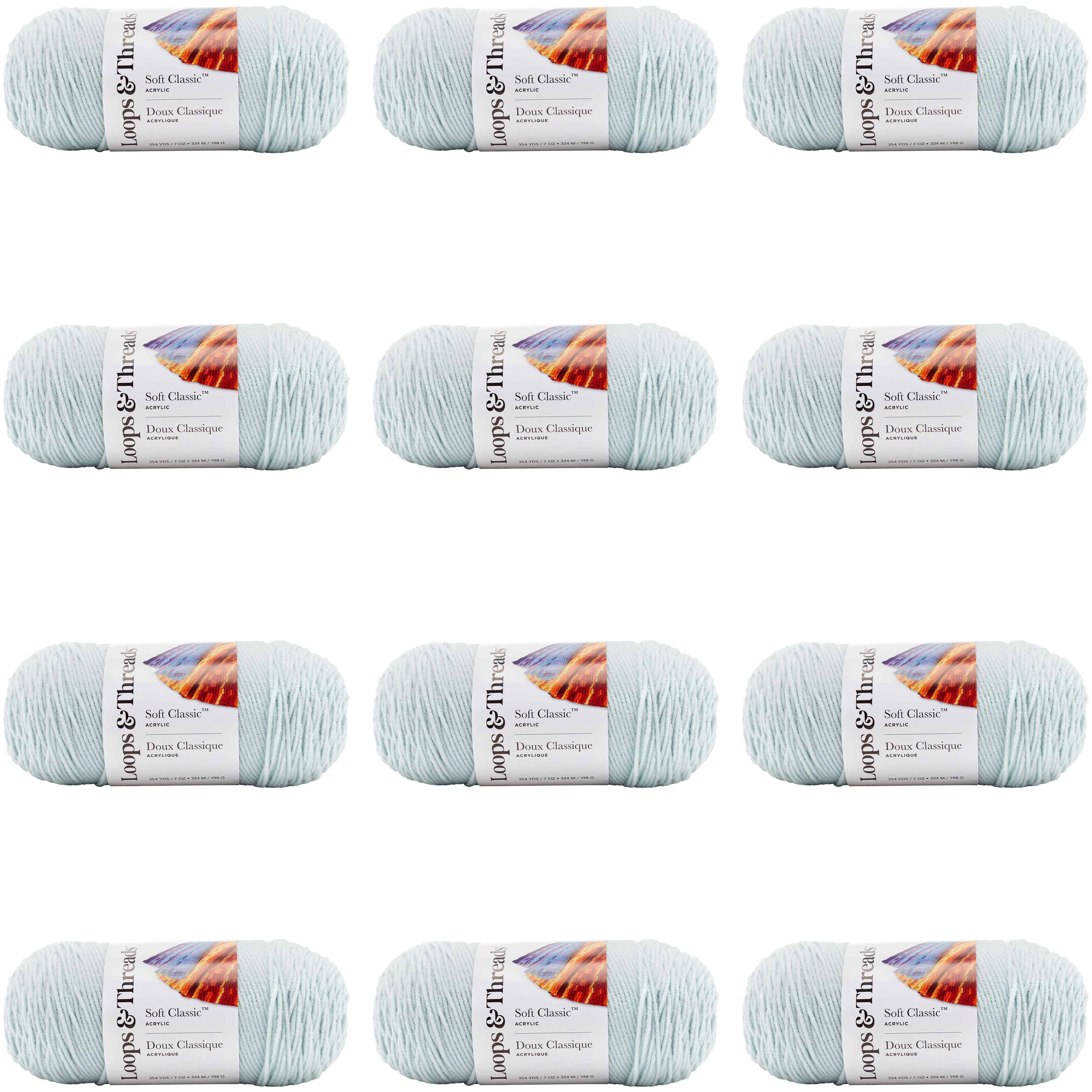 12 Pack: Soft Classic™ Solid Yarn by Loops & Threads®