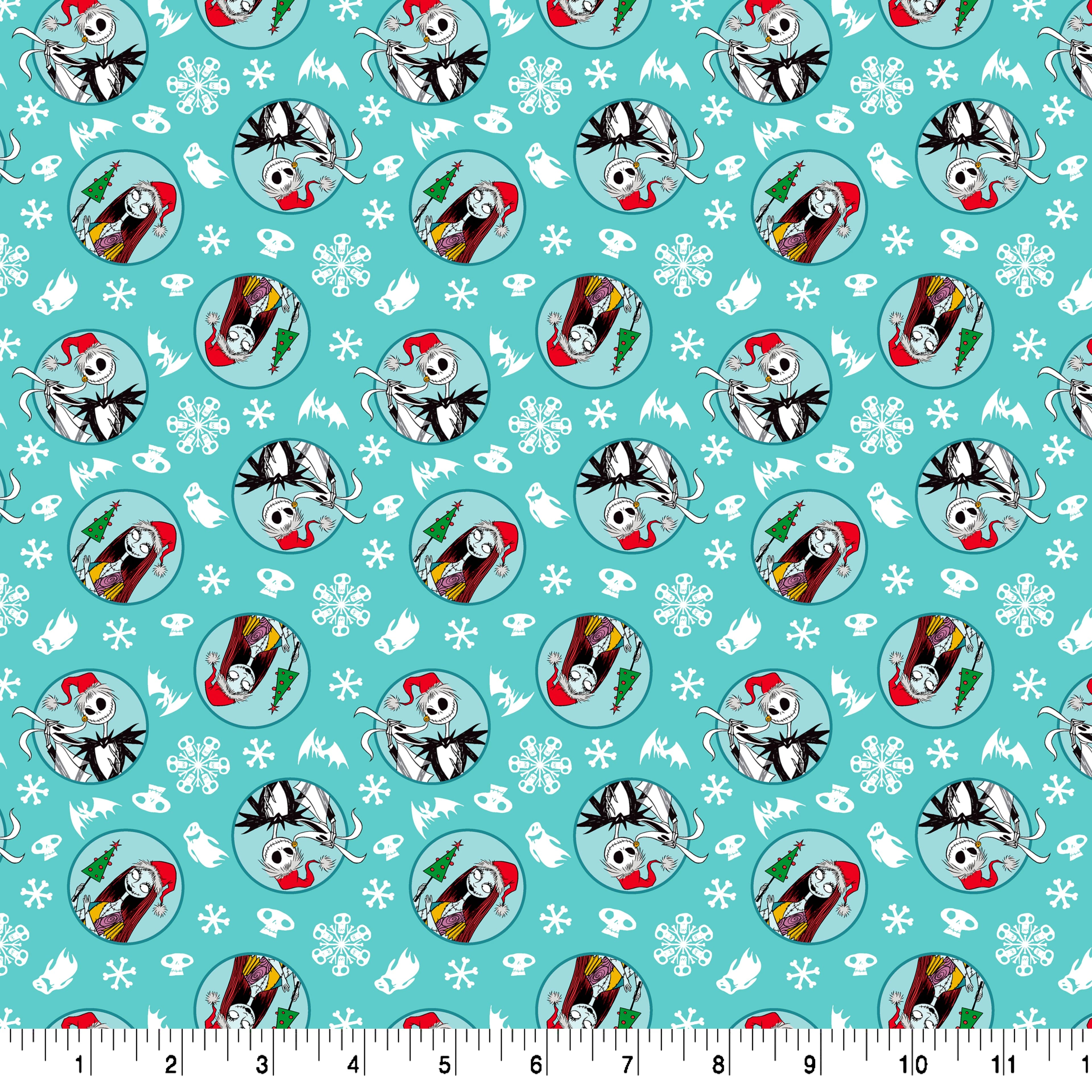Nightmare Before Christmas Snowflake Cotton Fabric