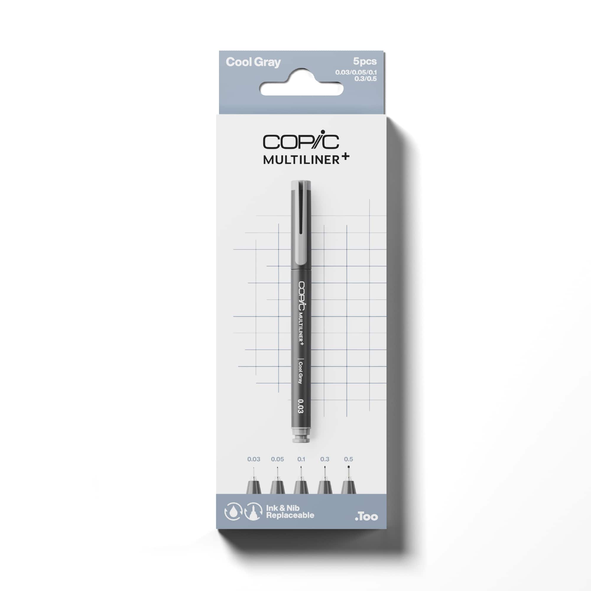 Copic® Cool Gray Multiliner+ Pen Set