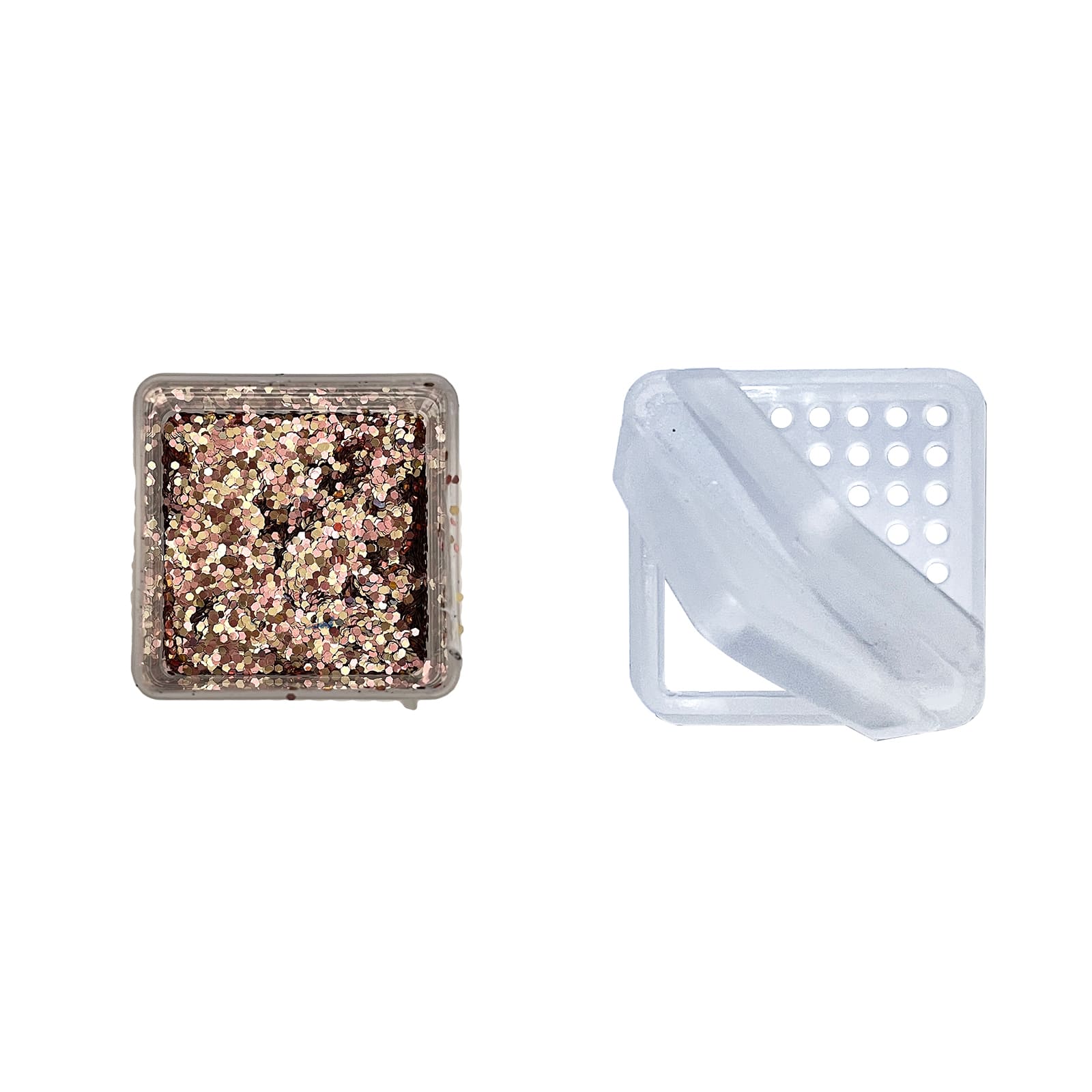 12 Pack: Chunky Champagne Rose Polyester Glitter by Recollections™