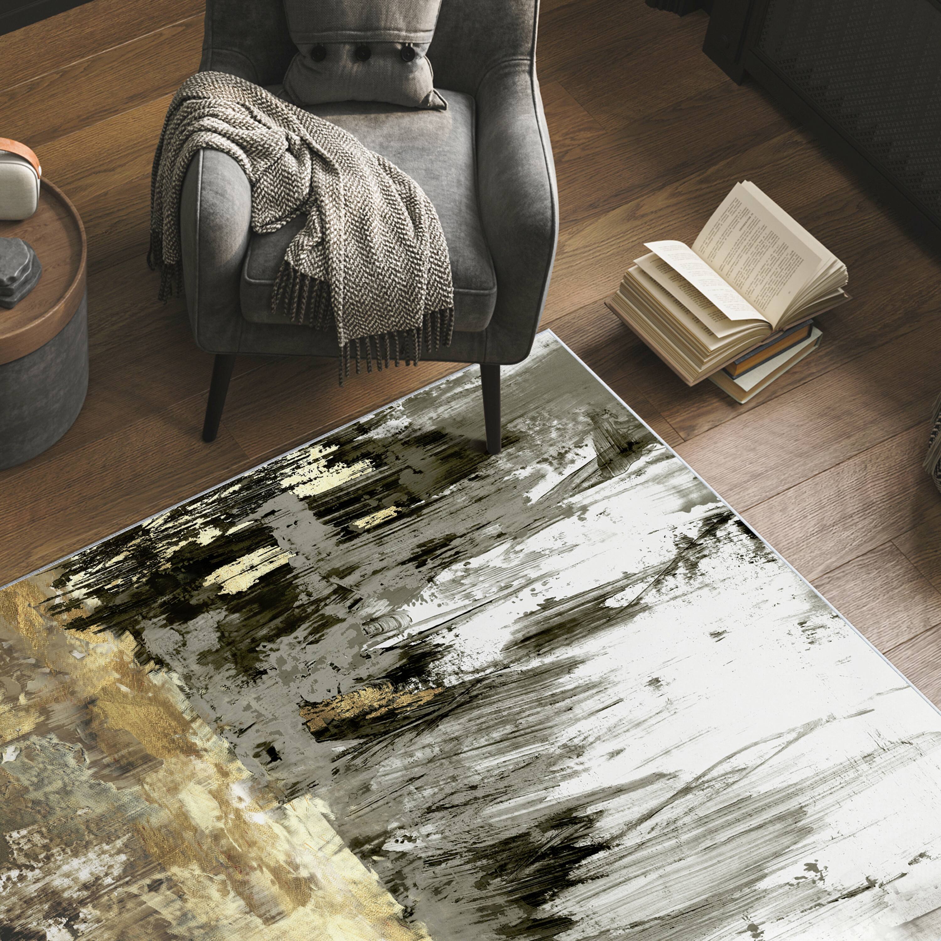 Empire Art Direct 5ft. x 7.5ft. Modern City Scape Reflection II B Tapis D'Art Abstract Area Rug