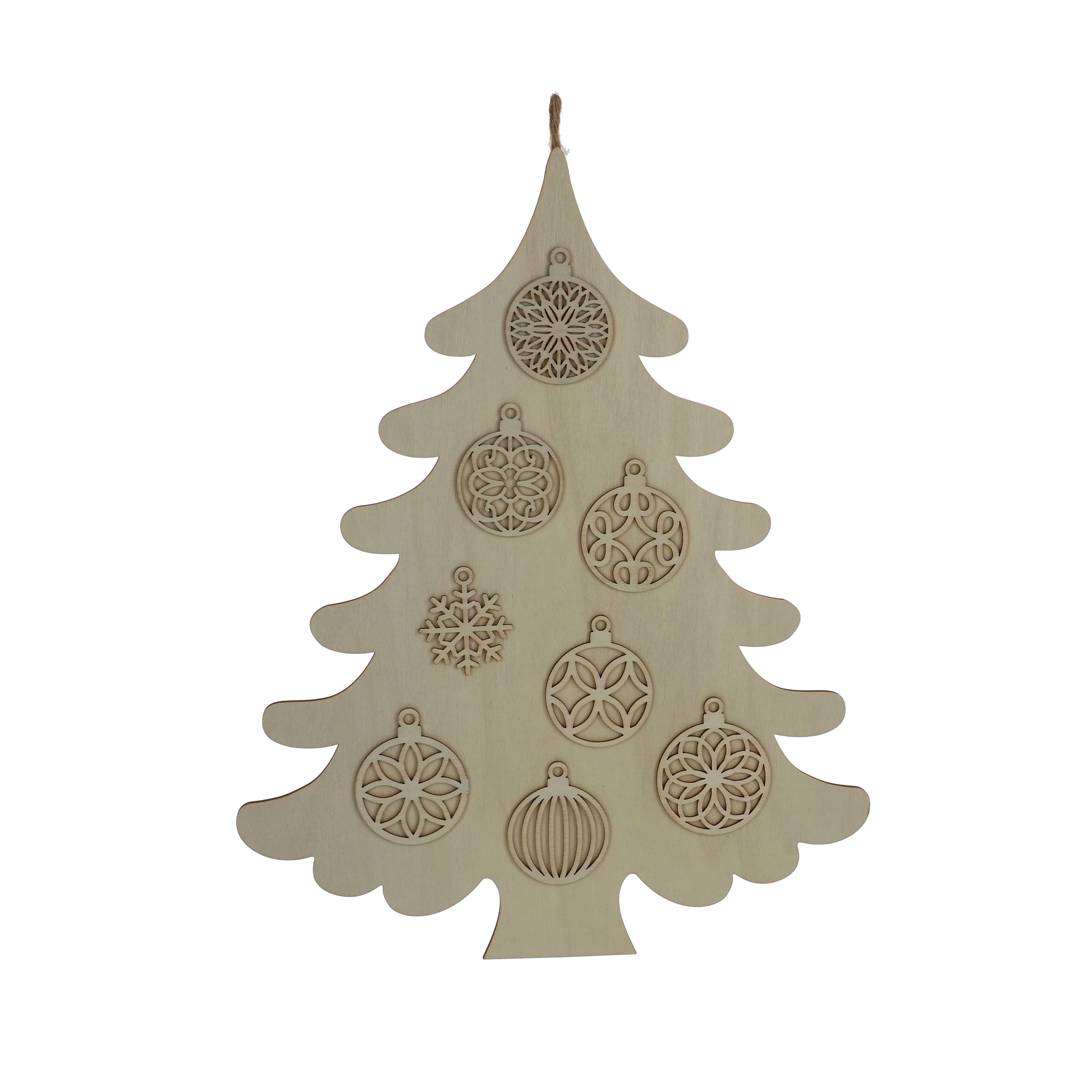 15.5" DIY Wood Christmas Tree Plaque by Make Market®