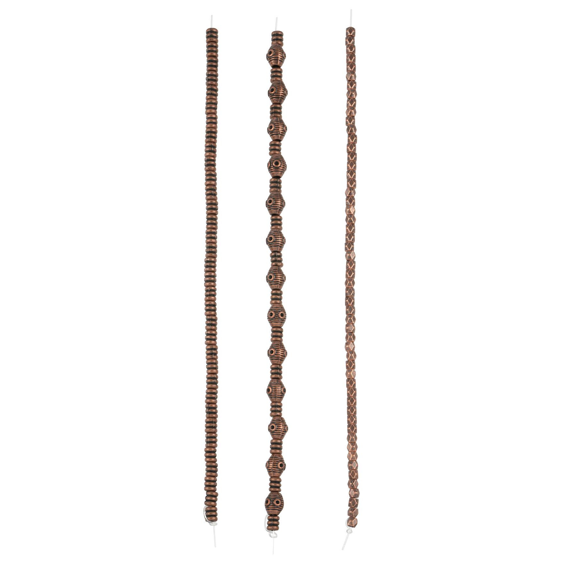 12 Pack: Oxidized Copper Metal Mixed Beads by Bead Landing™