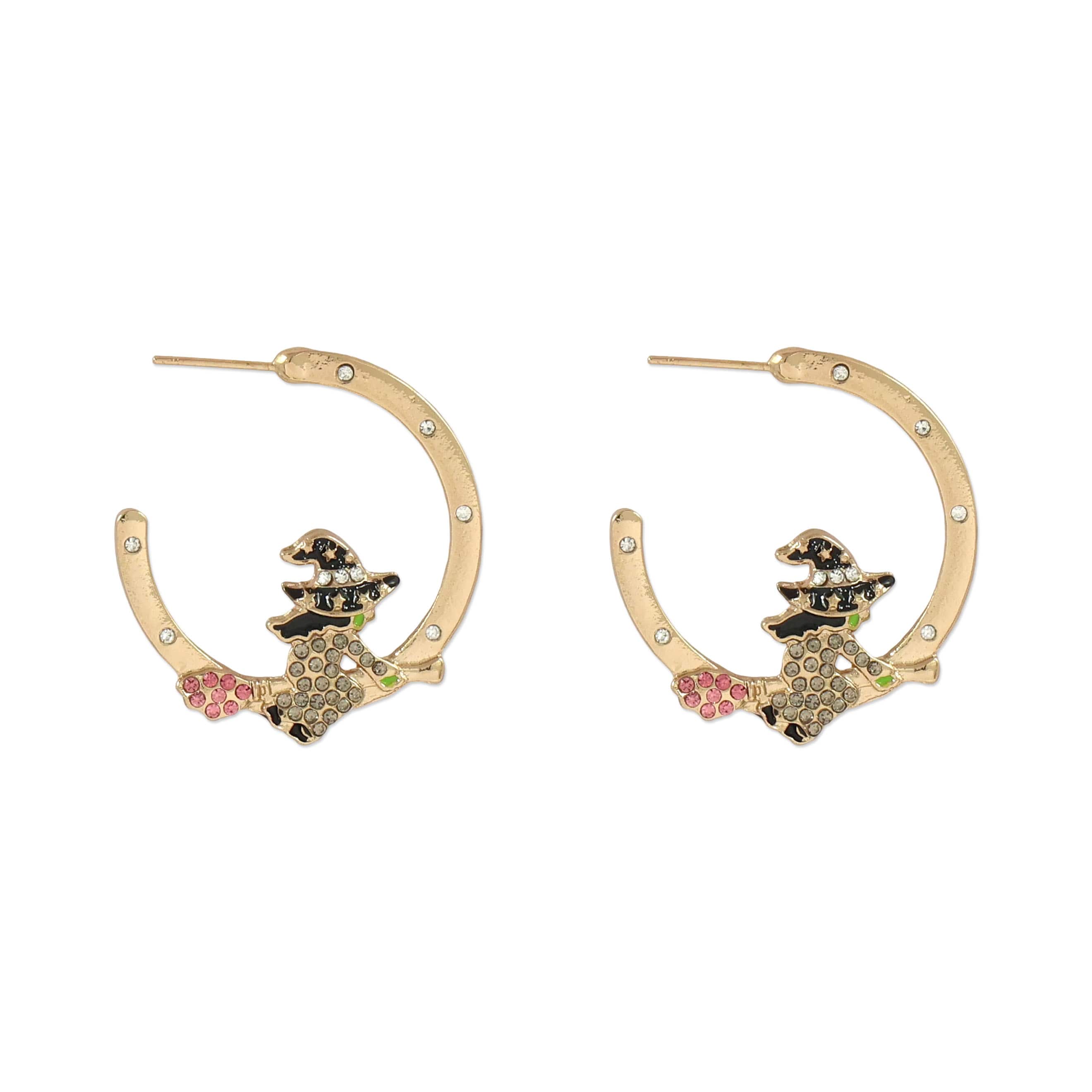 Halloween Hoop Witch Earrings by Celebrate It™