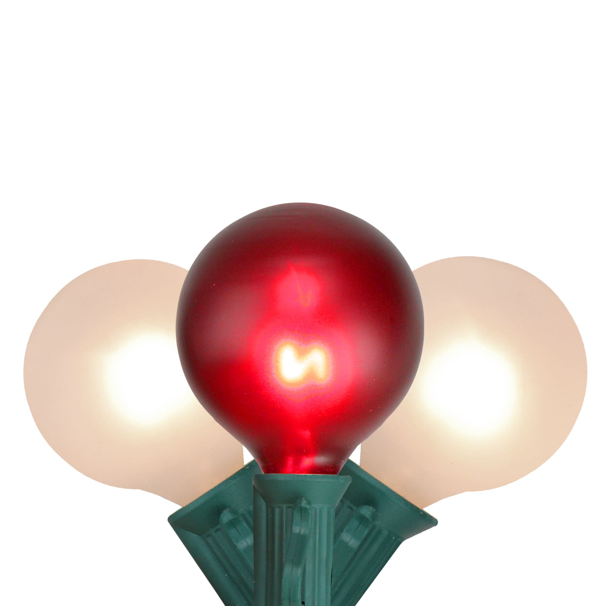 10ct. Red & White G50 Globe String Lights