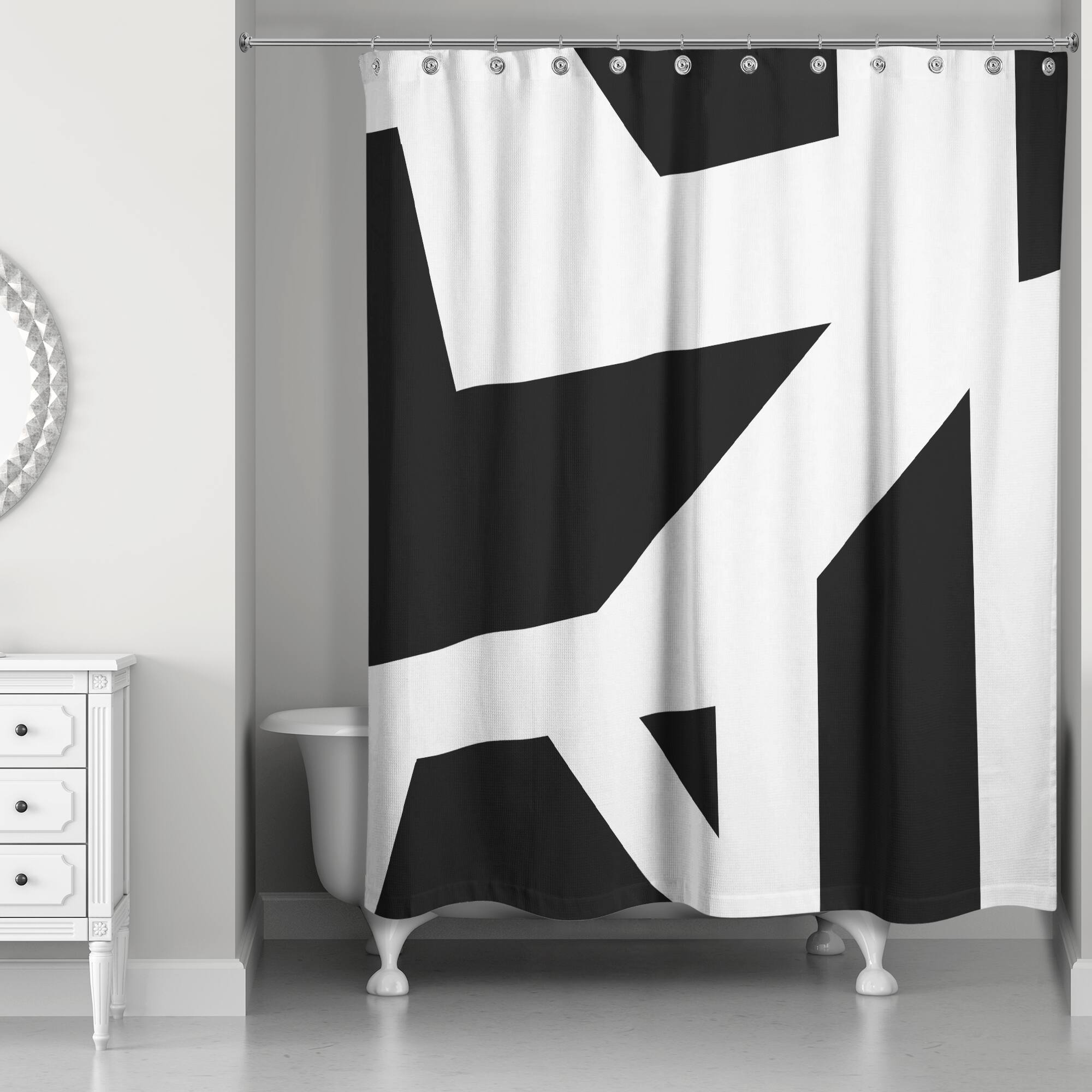 Geo Blocks Shower Curtain