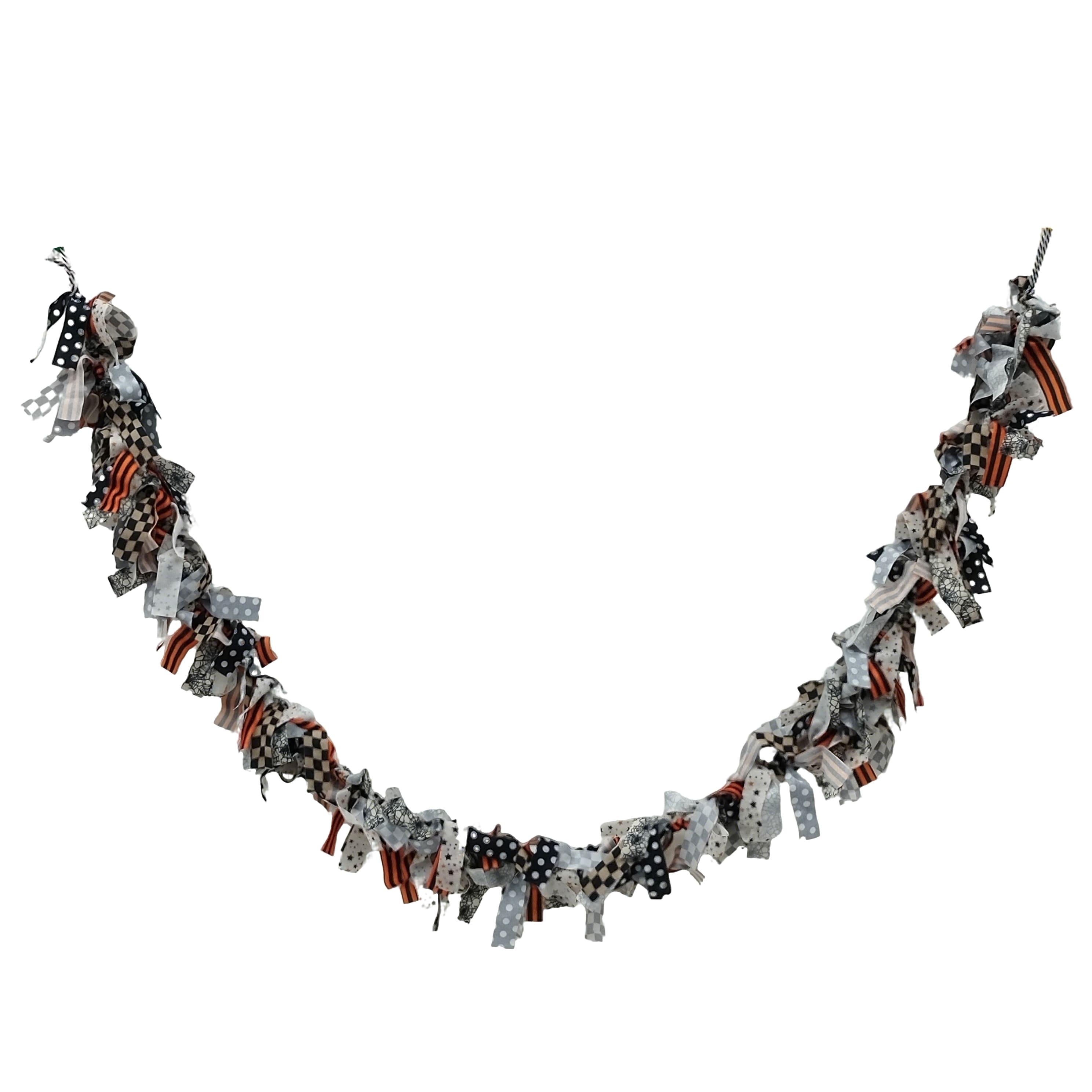6ft. Black & White Fabric Garland by Ashland®