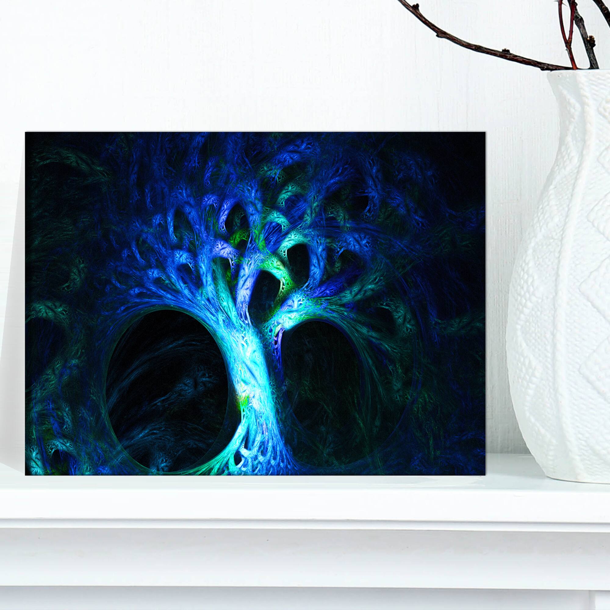 Designart - Magical Blue Psychedelic Tree