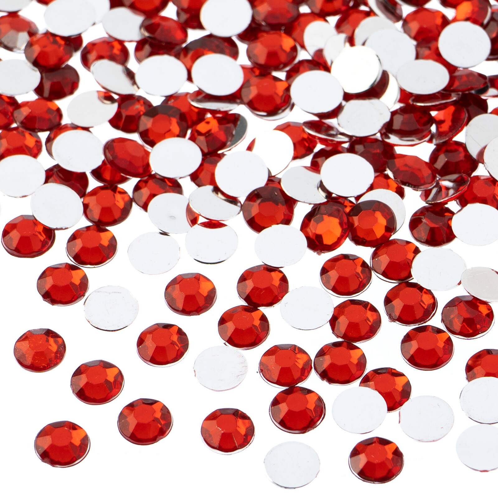 John Bead 6mm Acrylic Round Flat Back Rhinestones, 1,000ct.