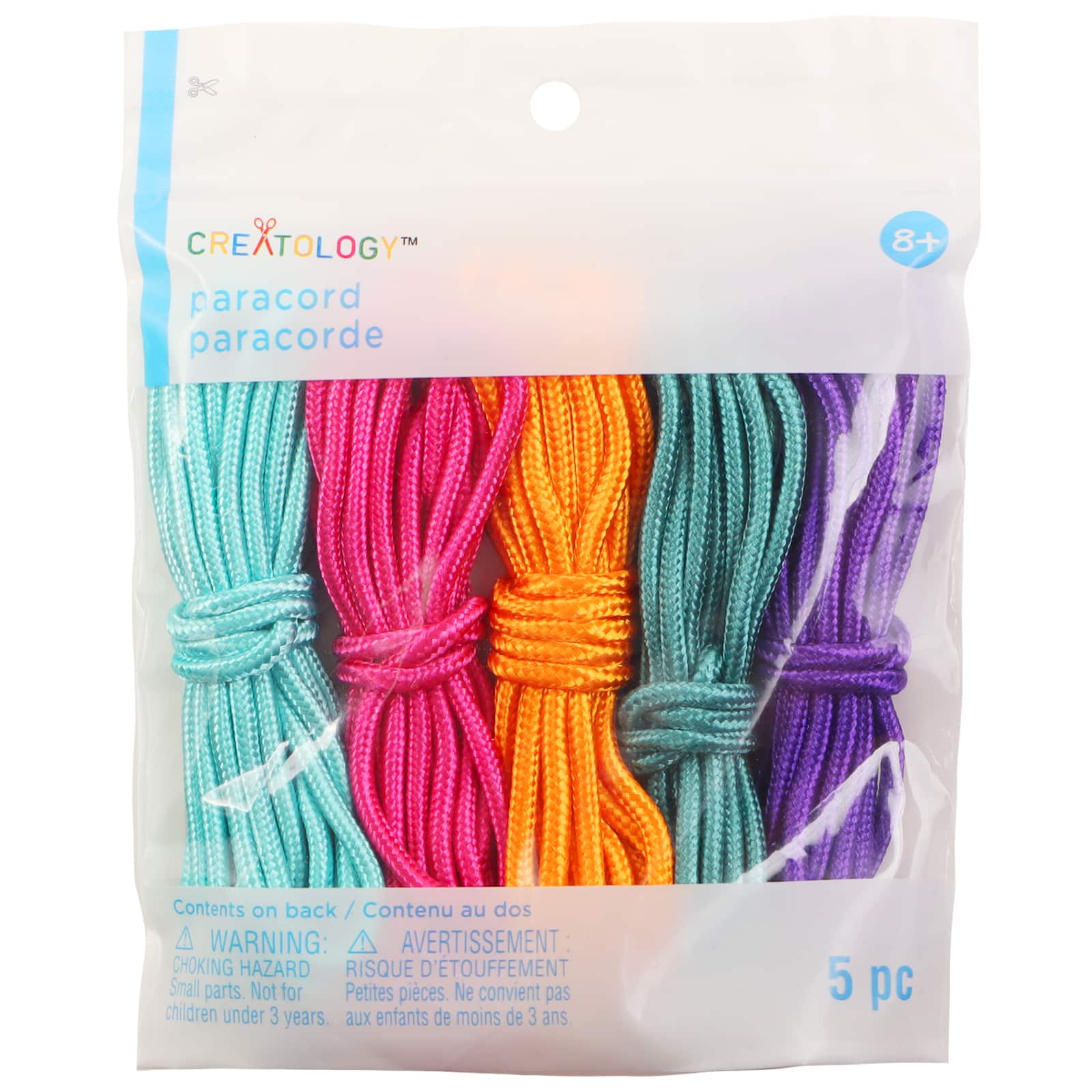 12 Packs: 5 ct. (60 total) 8ft. Bright Mix Paracords by Creatology™