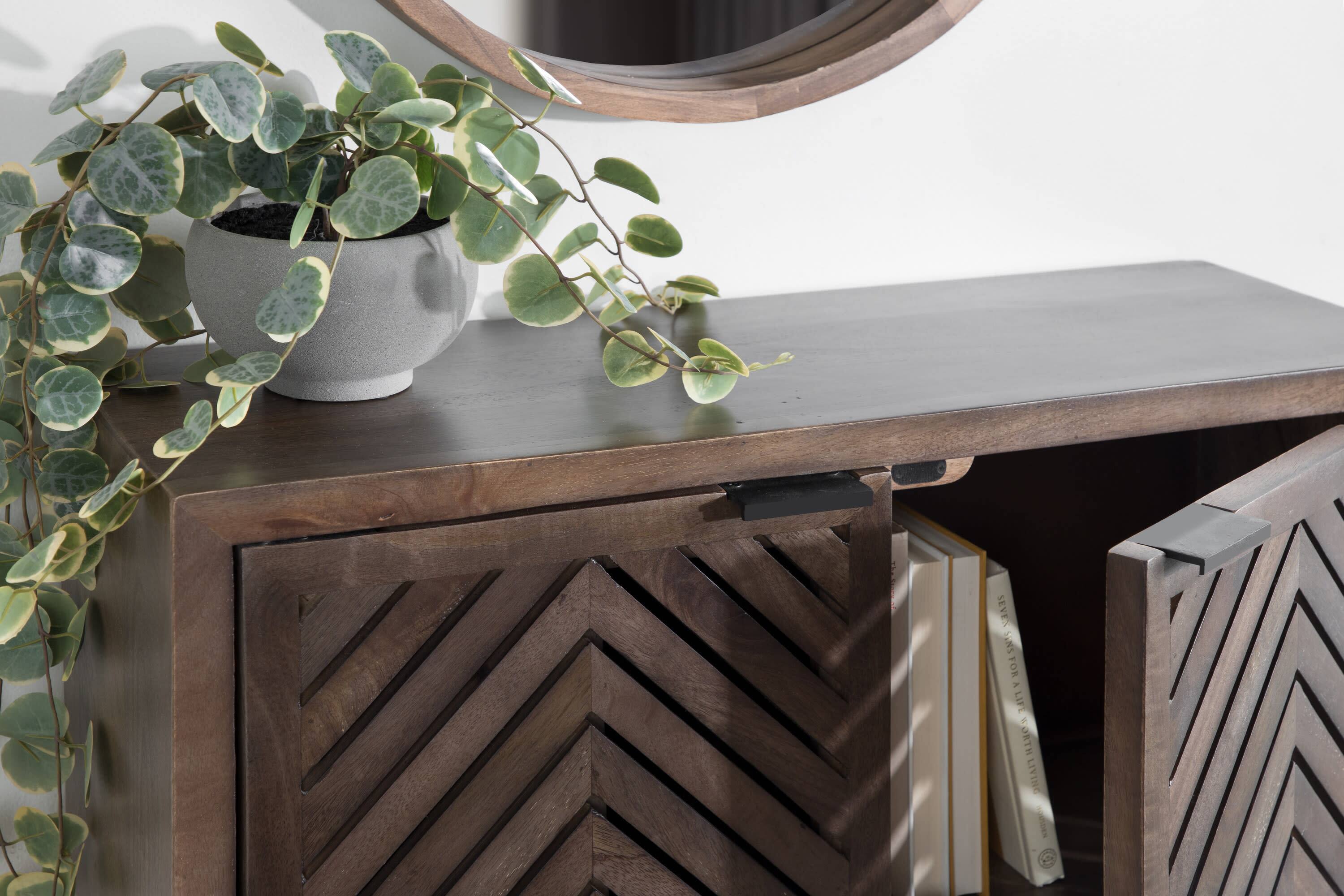 Kate and Laurel Mezzeta Decorative Wood Wall Cabinet
