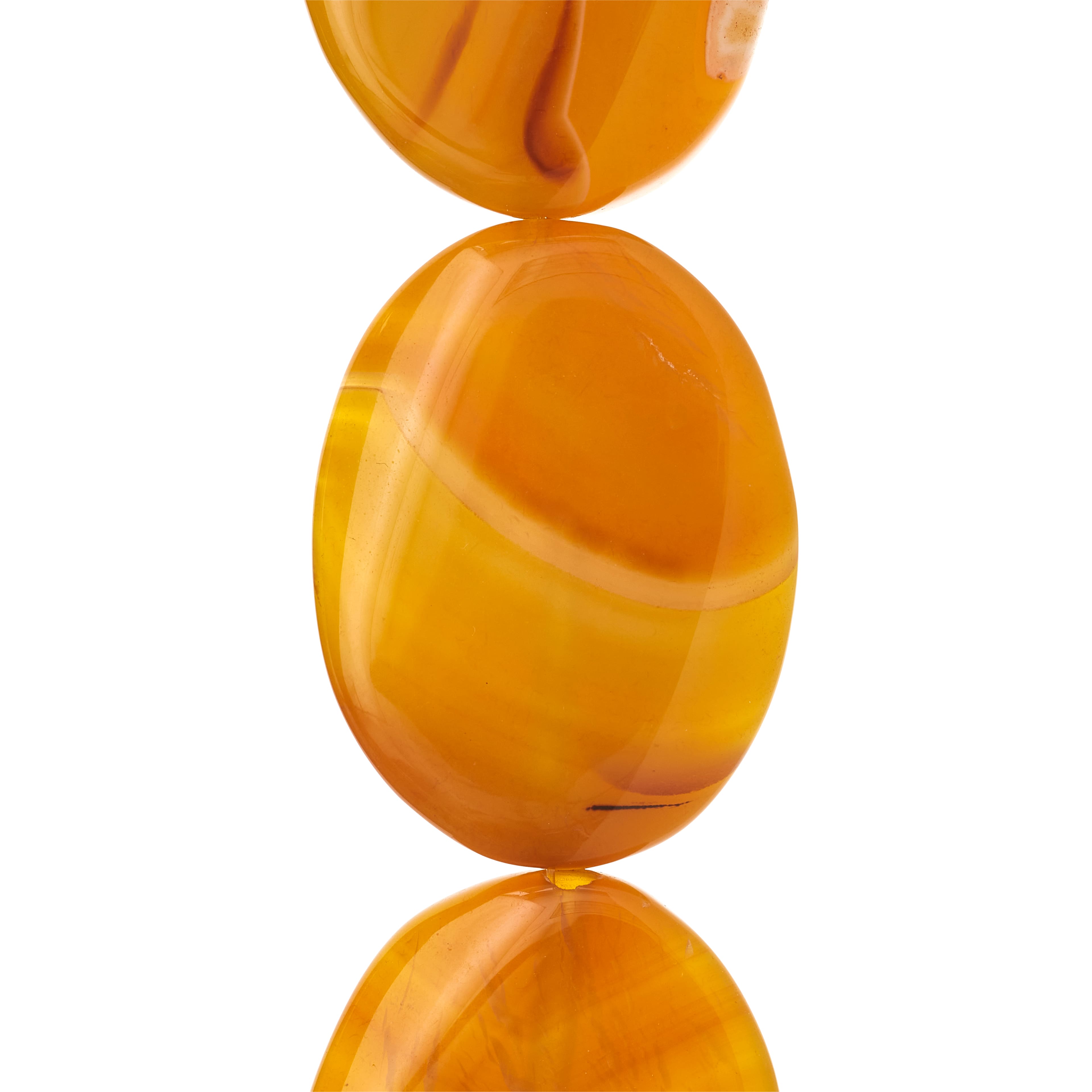 12 Pack: Amber Dyed Fire Agate Oval Beads, 40mm by Bead Landing™