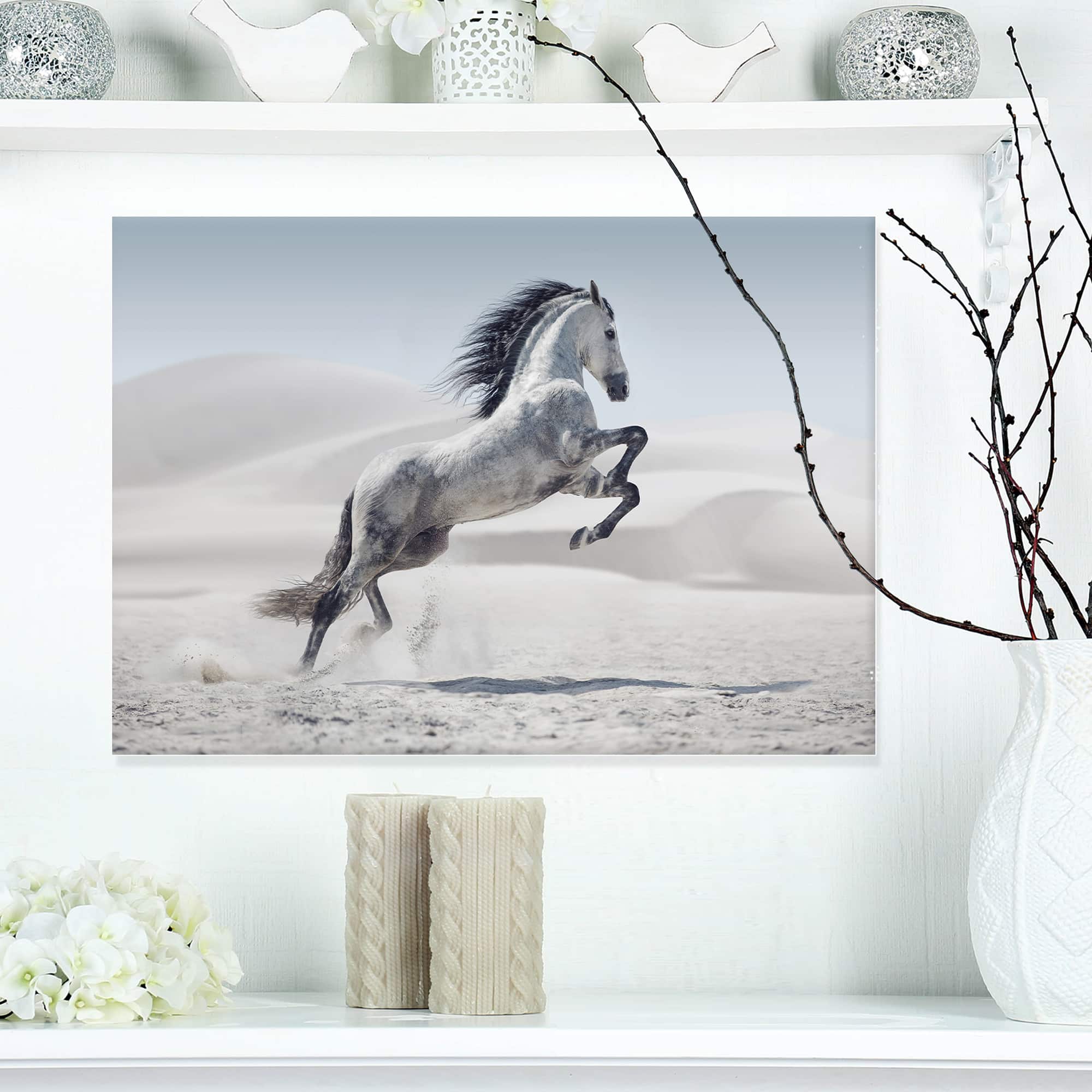 Designart - Galloping White Horse
