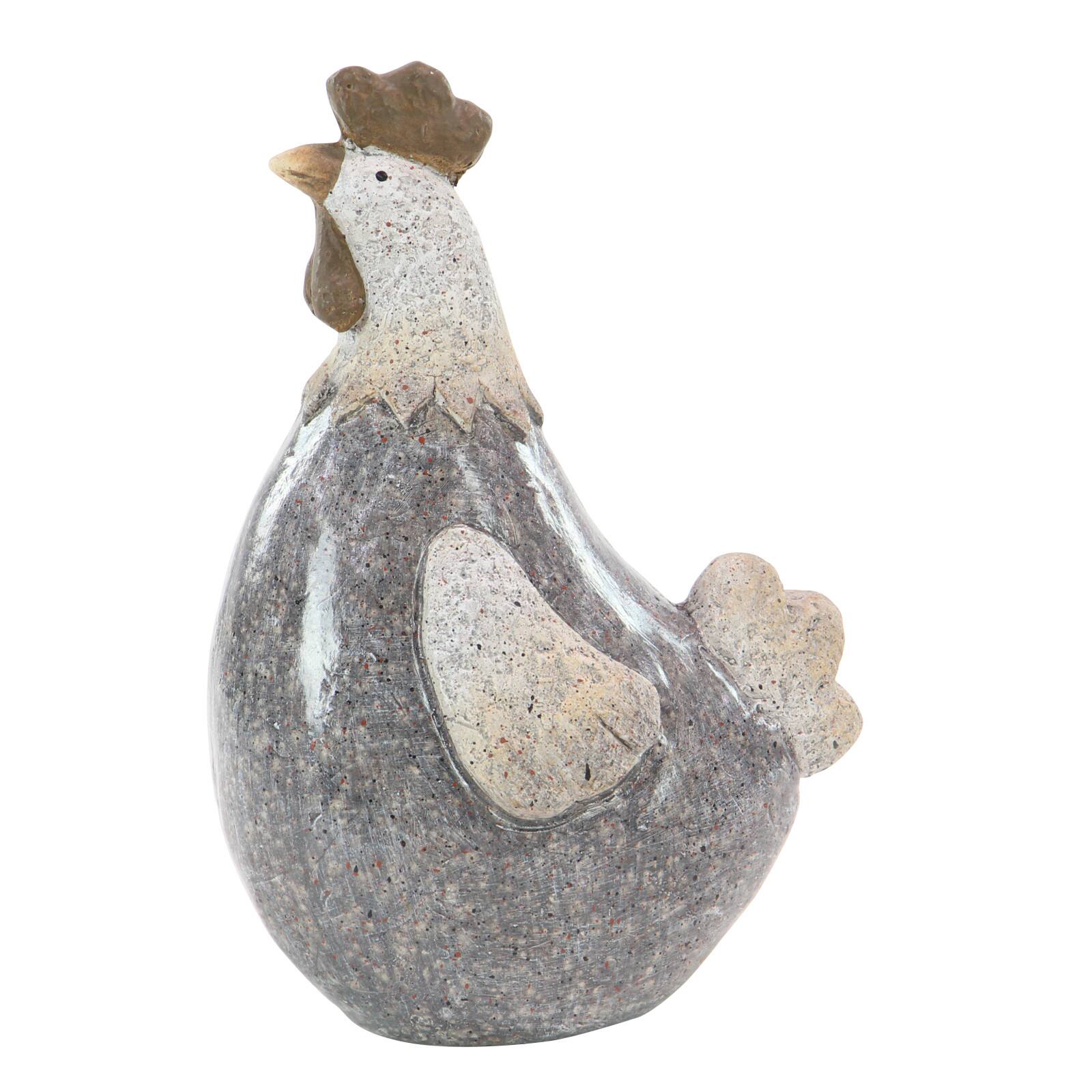 Grey Polystone Country Birds Garden Sculpture, 8" x 5" x 13"