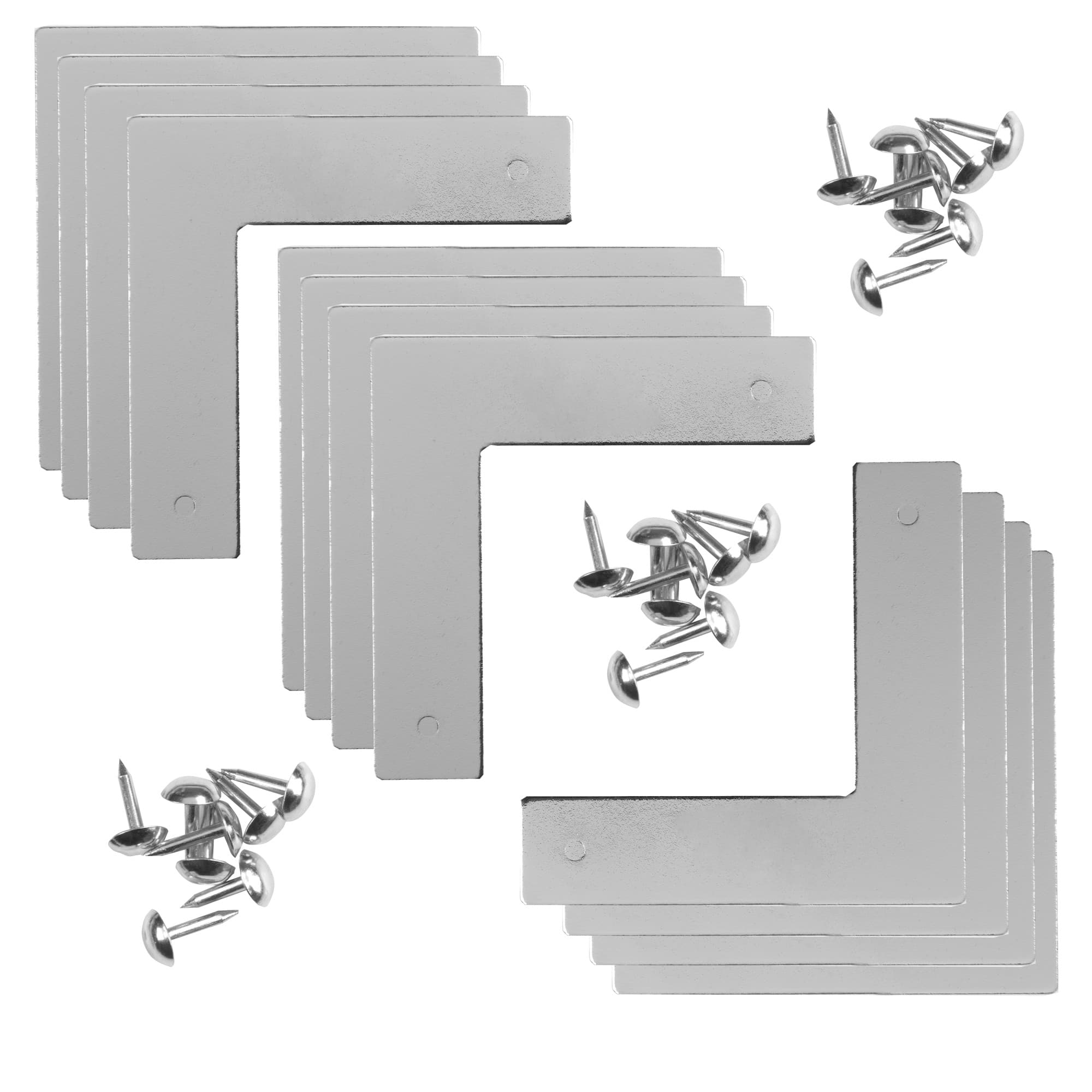Dritz® Home Small Nickel Smooth Campaign Hardware Corners, 3ct.