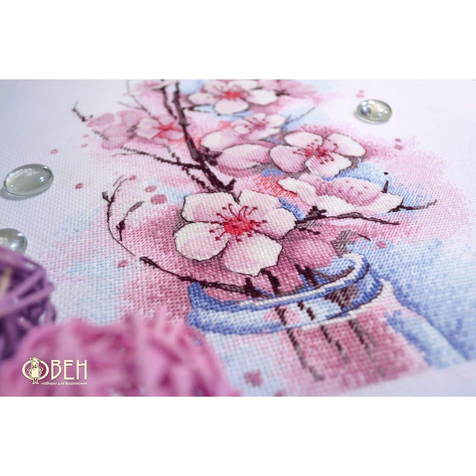 Oven Apple Blossom Cross Stitch Kit