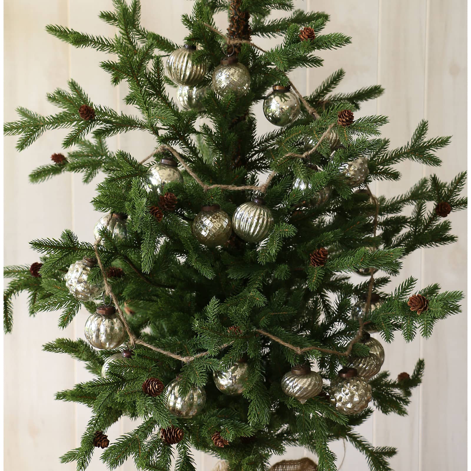 Hello Honey® 6ft. Embossed Mercury Glass Ornament Garland