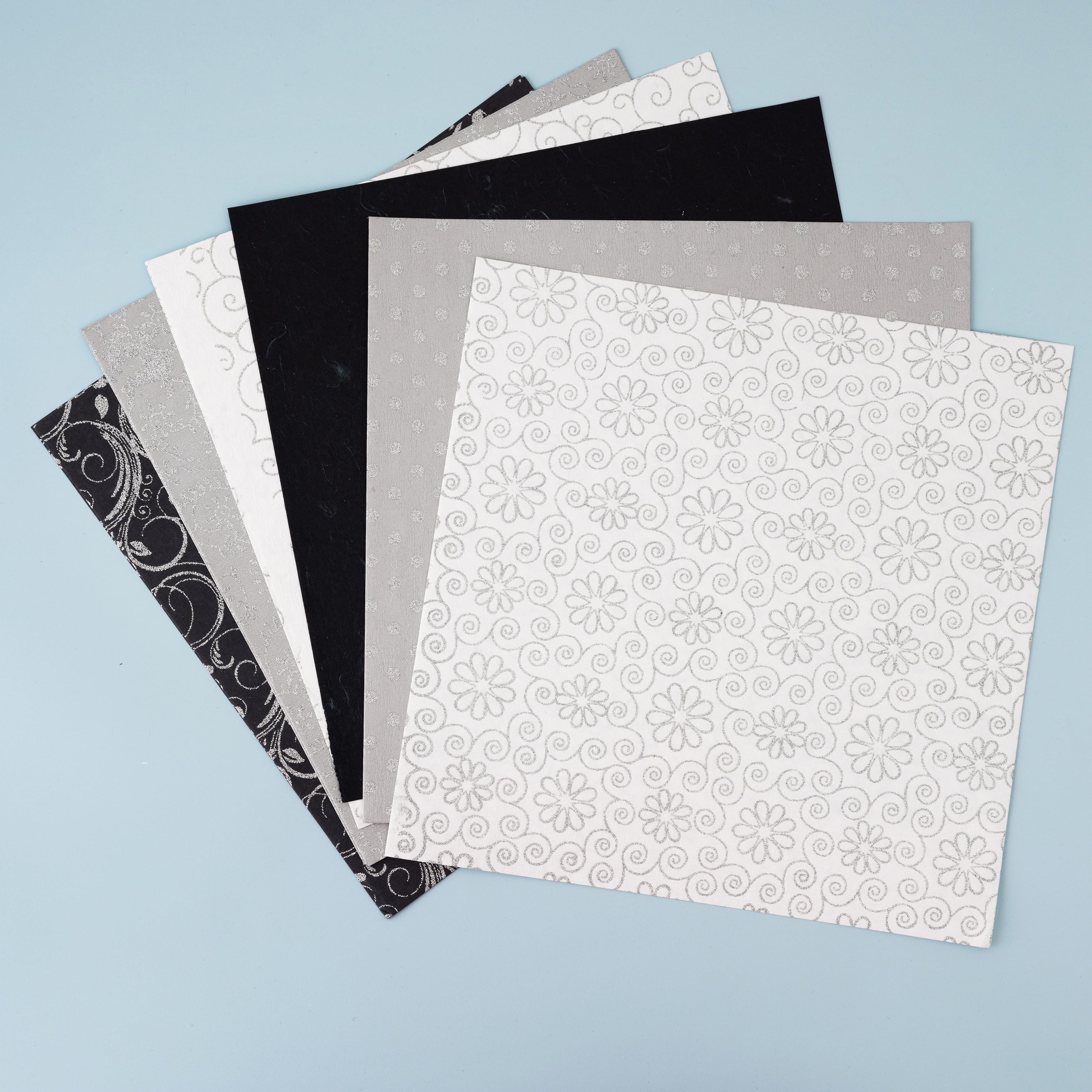 Colorbok® 12" x 12" Black & White Handmade Cardstock Pad, 24 Sheets