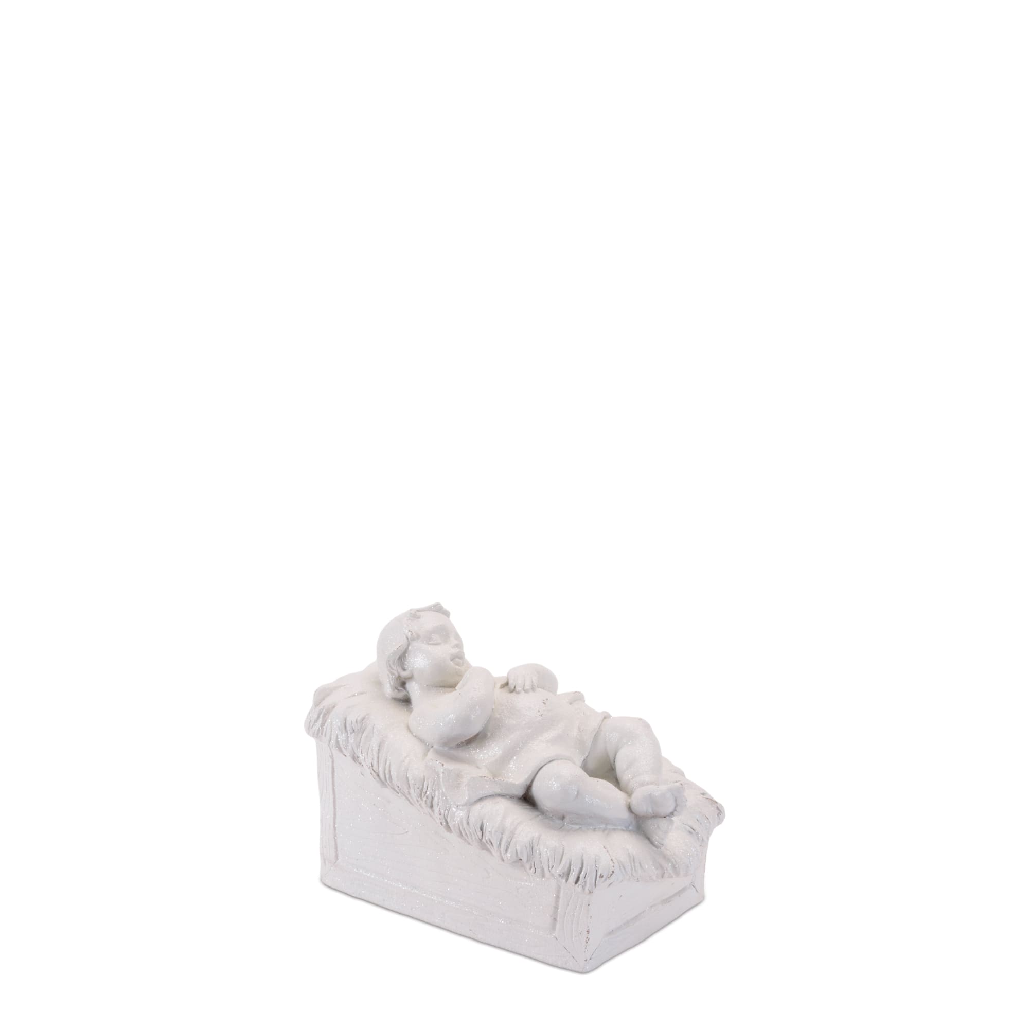 Melrose White Glittered Holy Family Figurines Set