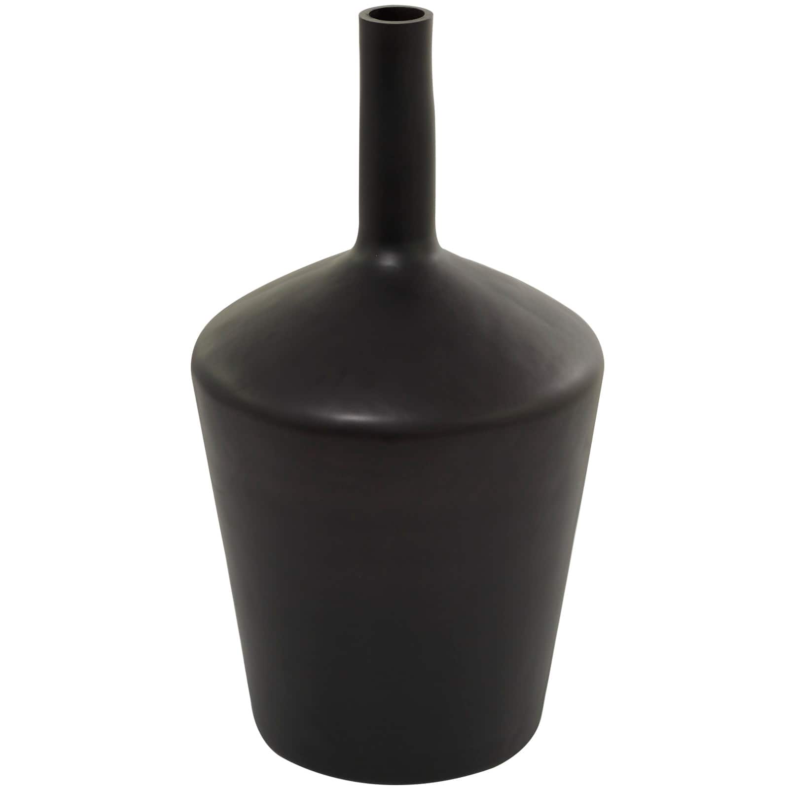 Black Glass Vase 12" x 12" x 22"