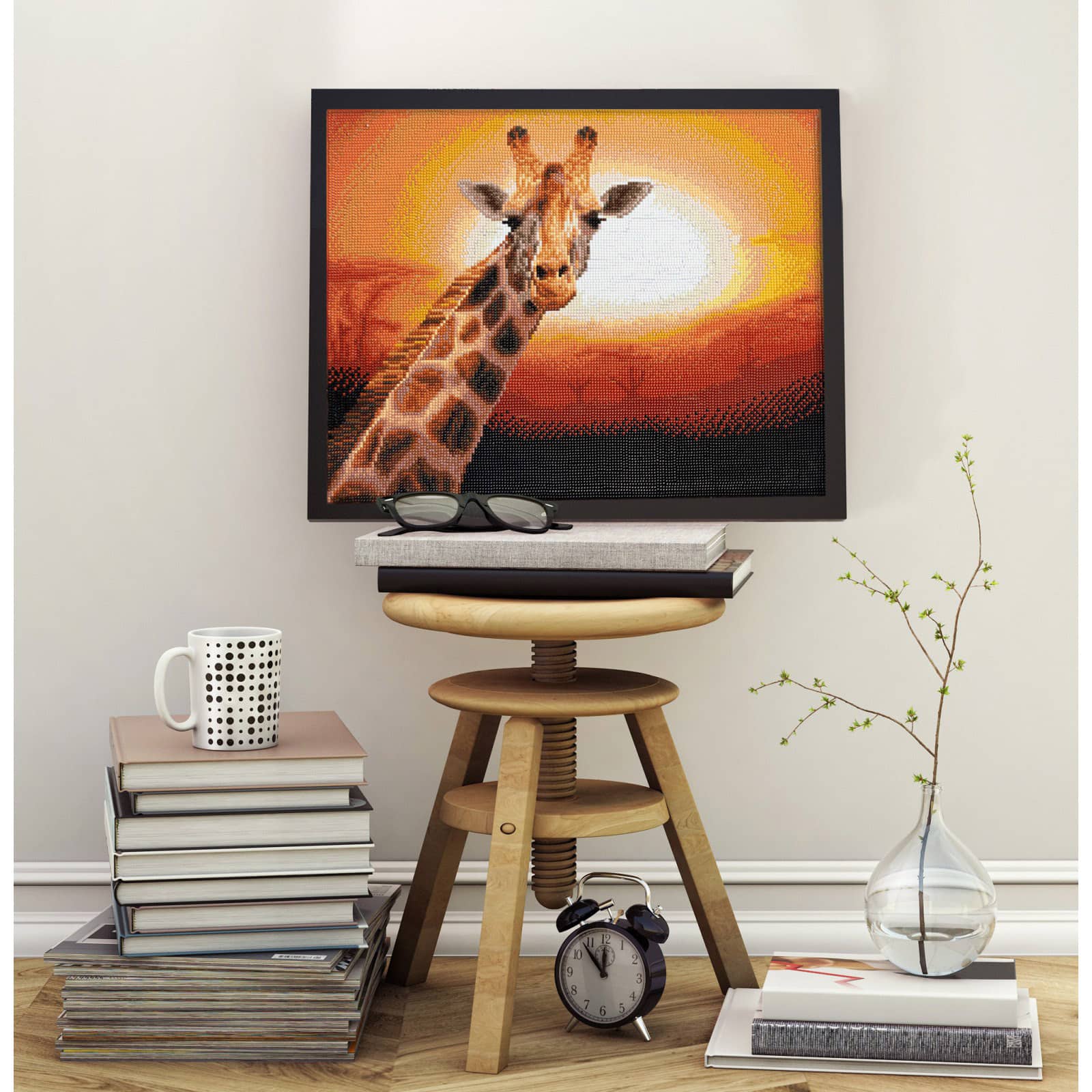 Diamond Dotz® Intermediate Sunset GiraffeAmboseli National Park, Kenya Diamond Art Painting Kit