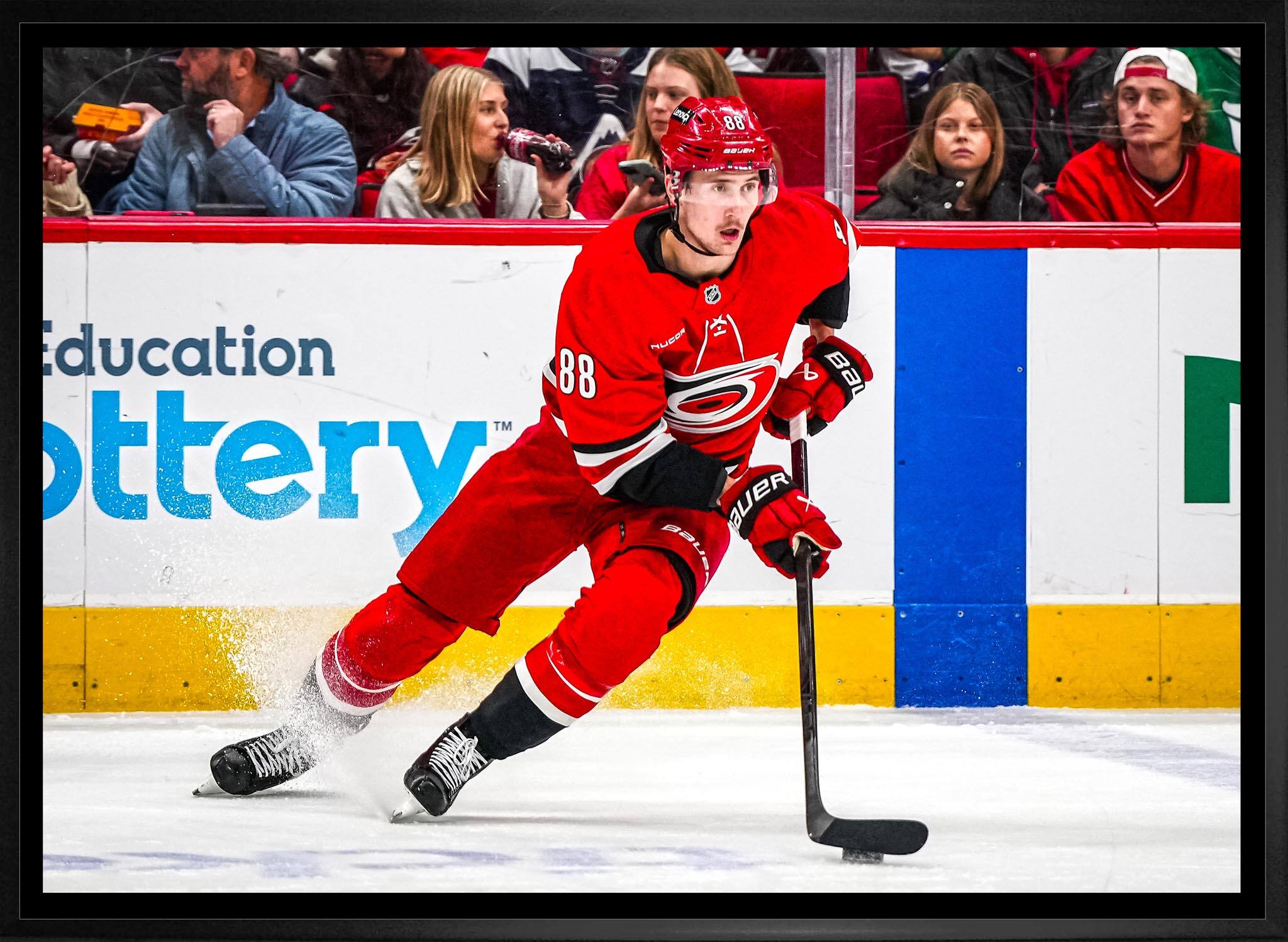 Martin Necas 20" x 29" Framed Canvas | Carolina Hurricanes 31.5" x 22.5"