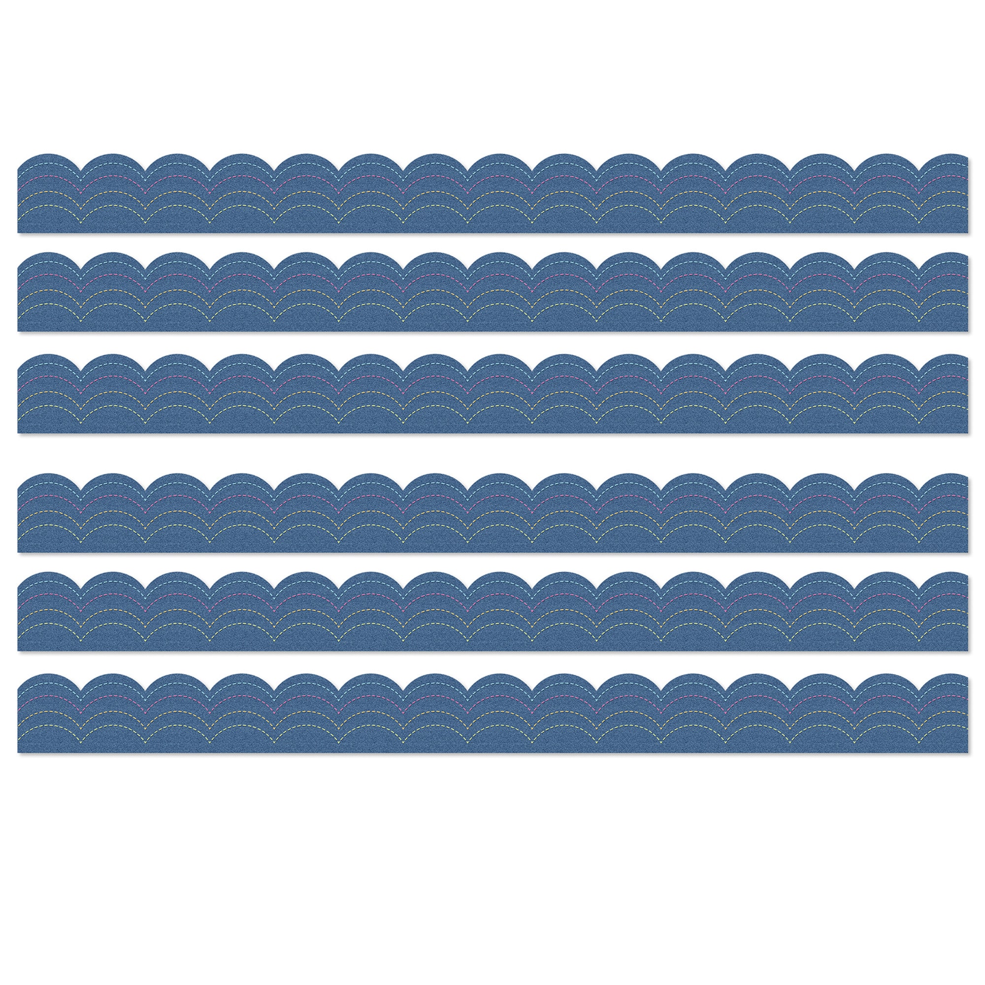 Carson Dellosa® Cool Denim Scalloped Borders Sets, 6ct.