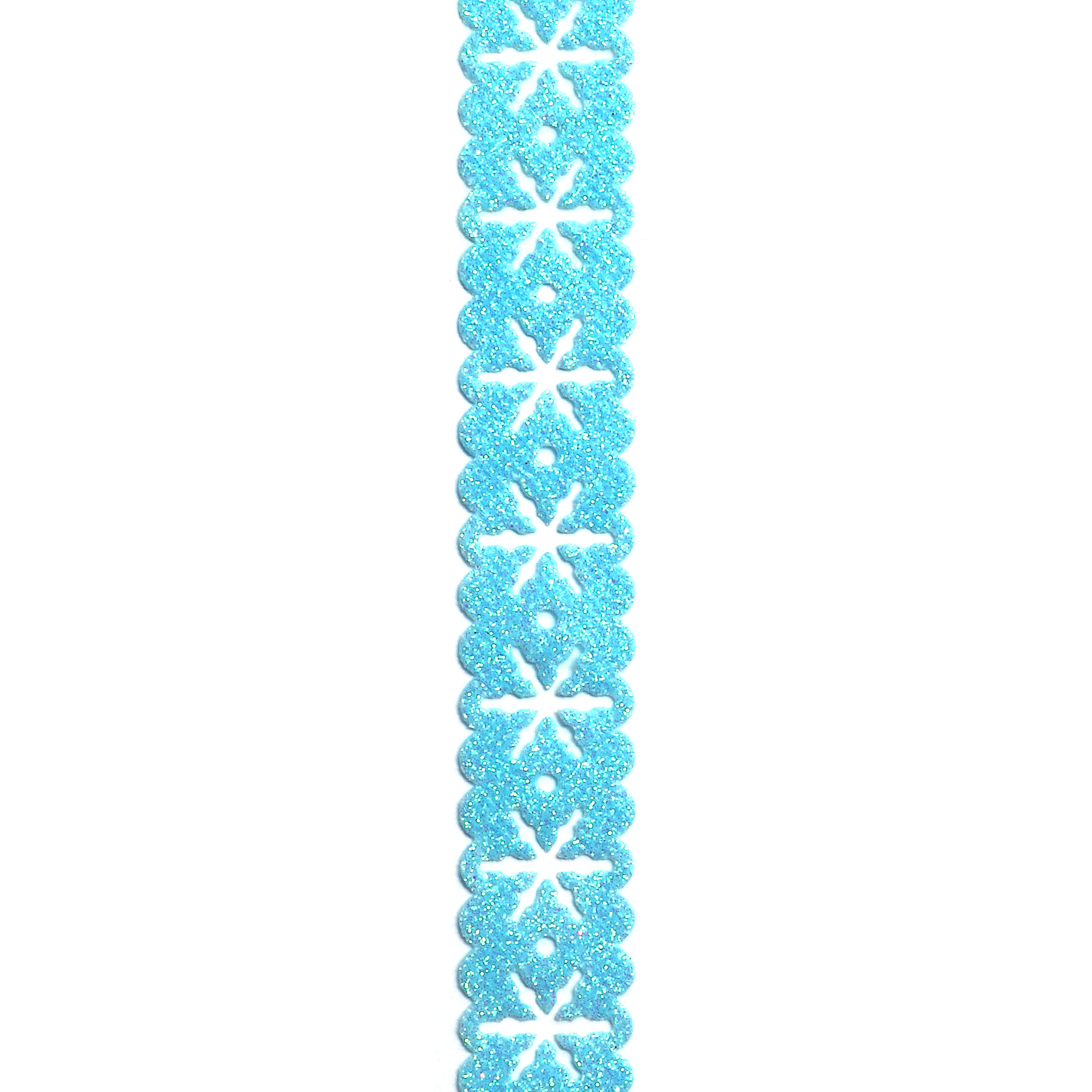 Gwen Studios 7/8" x 3yd. Die Cut Metallic Snowflakes Winter Holiday Ribbon