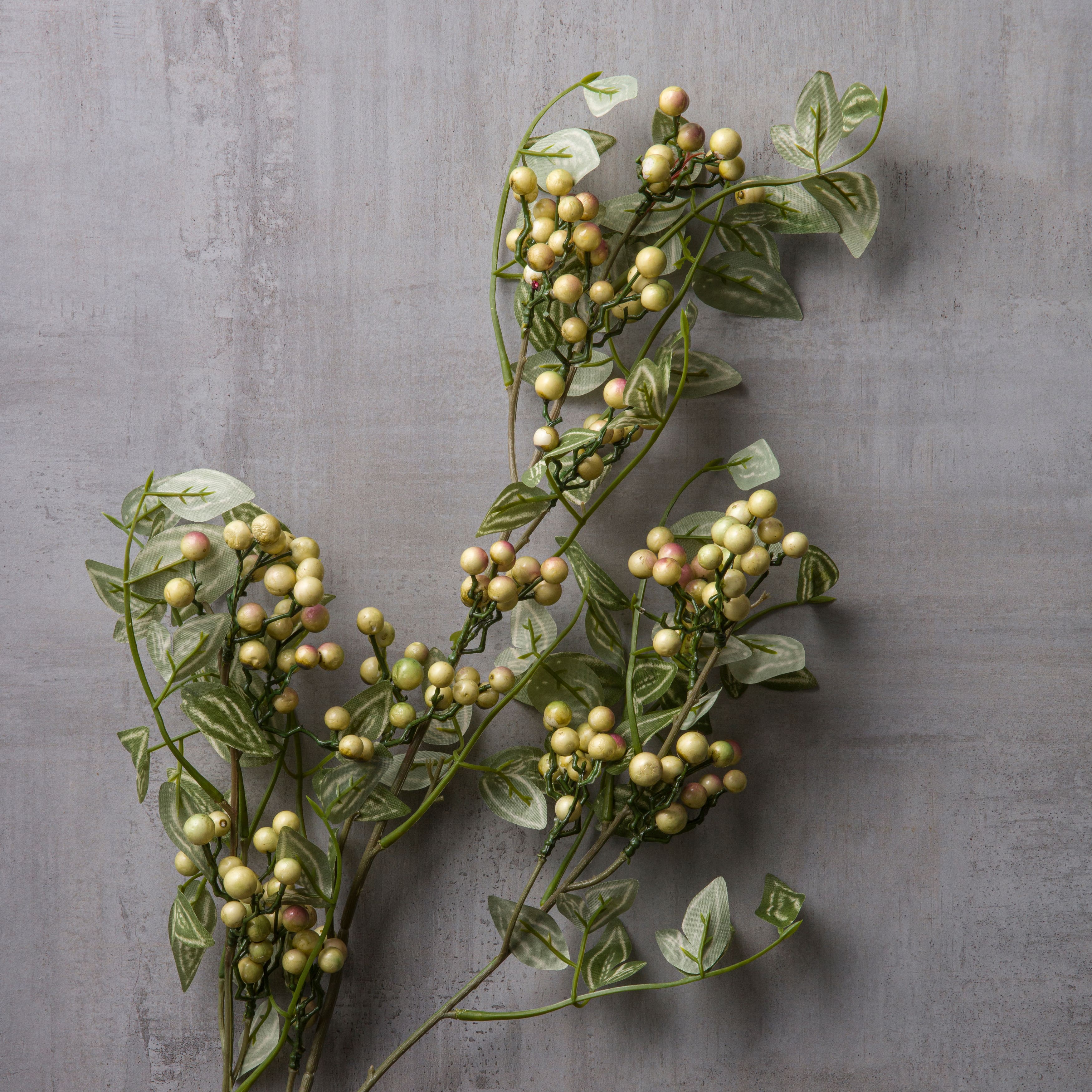 Green Berry Stem with Leaves by Ashland®