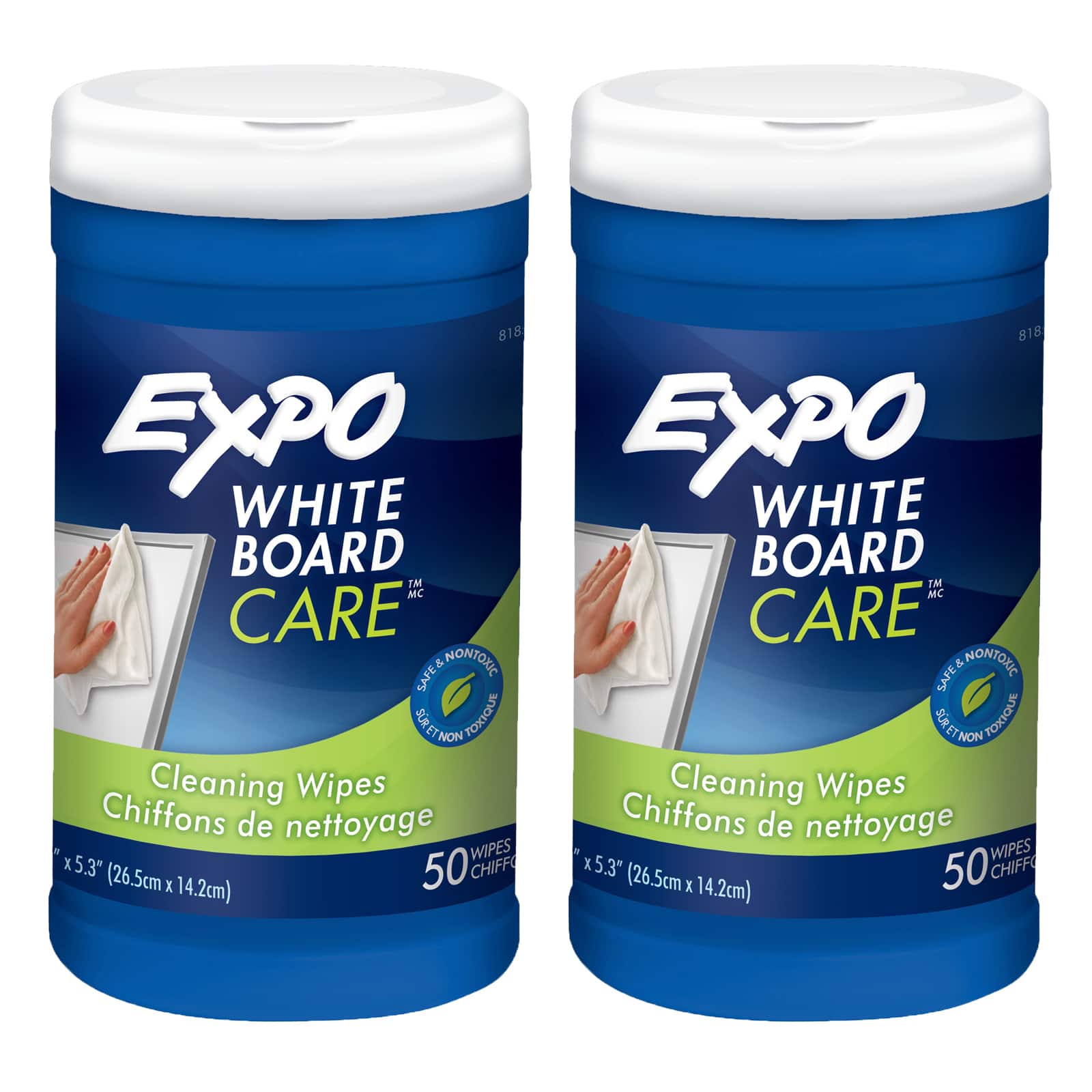 EXPO® White Board Care™ Cleaning Wipes, 2 Pack of 50