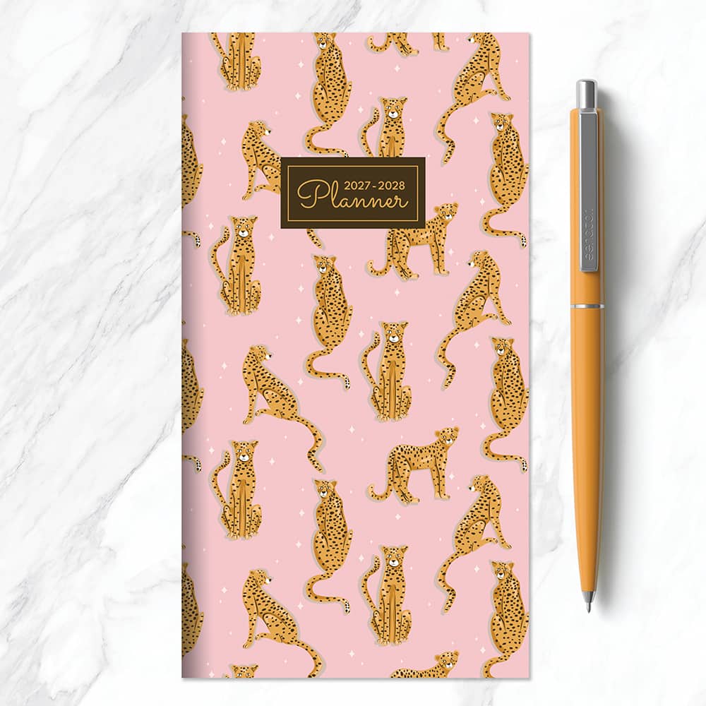 2027-2028 Pink Kitty Club Small Monthly Pocket Planner