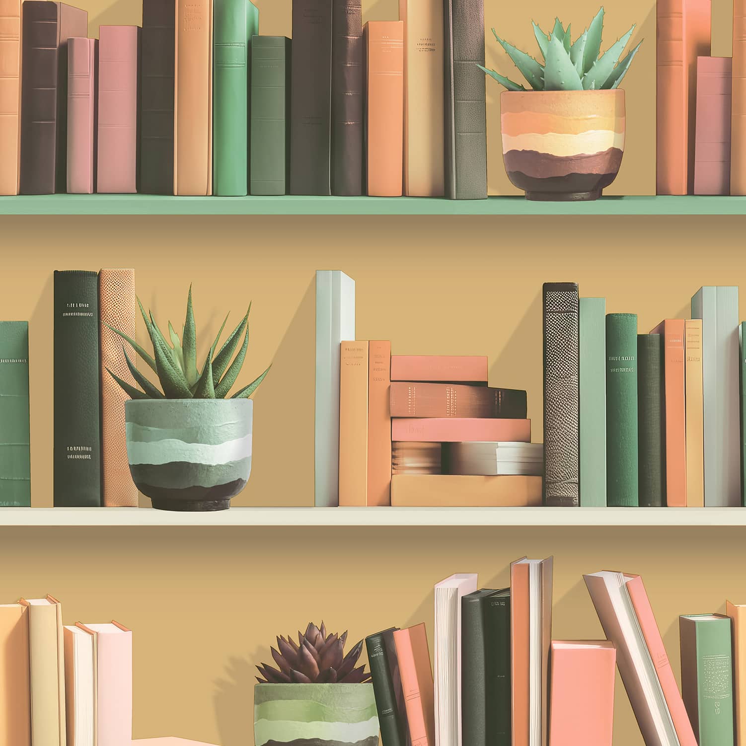 Designs Direct Modern Bookshelf Wallpaper