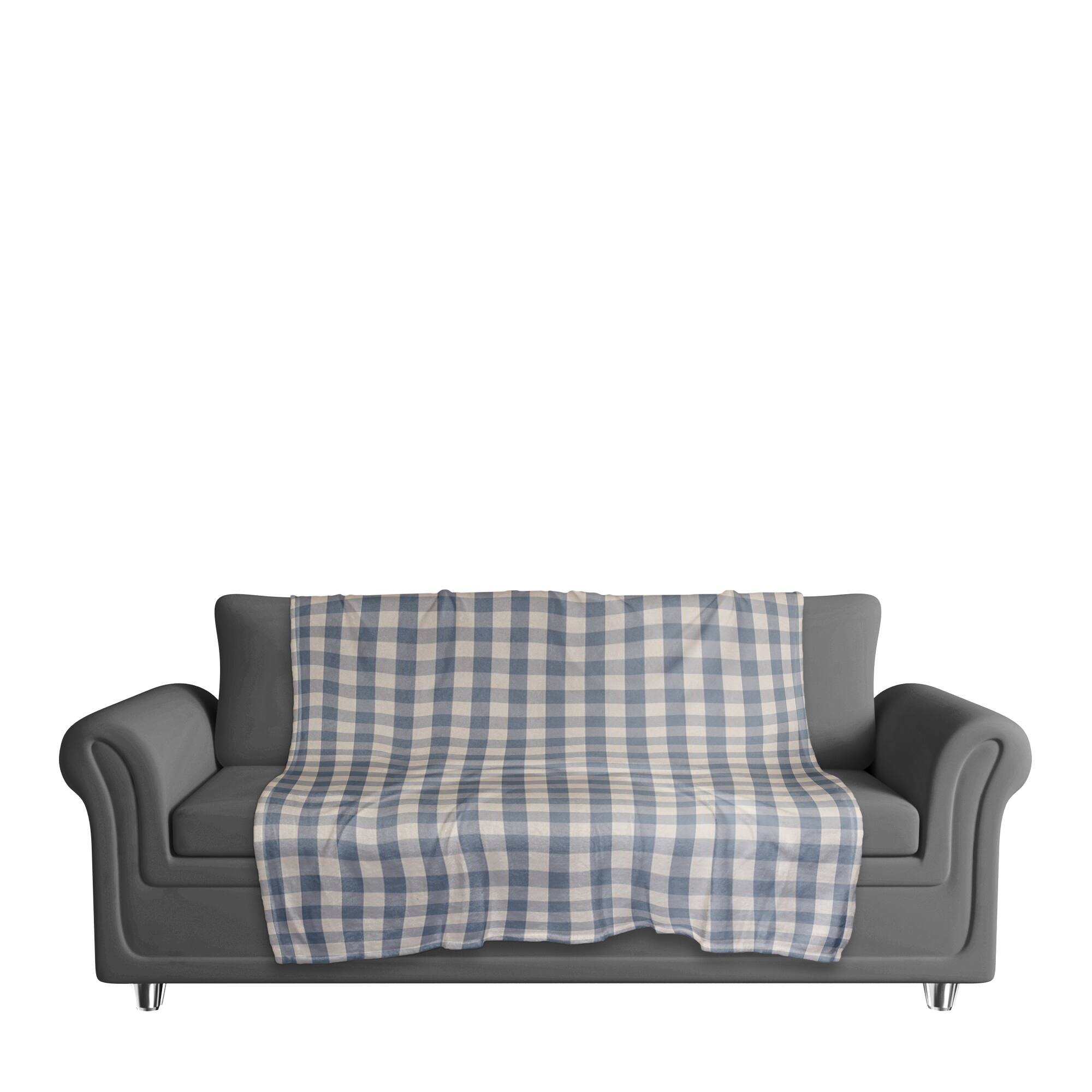 Plaid Coral Fleece Blanket
