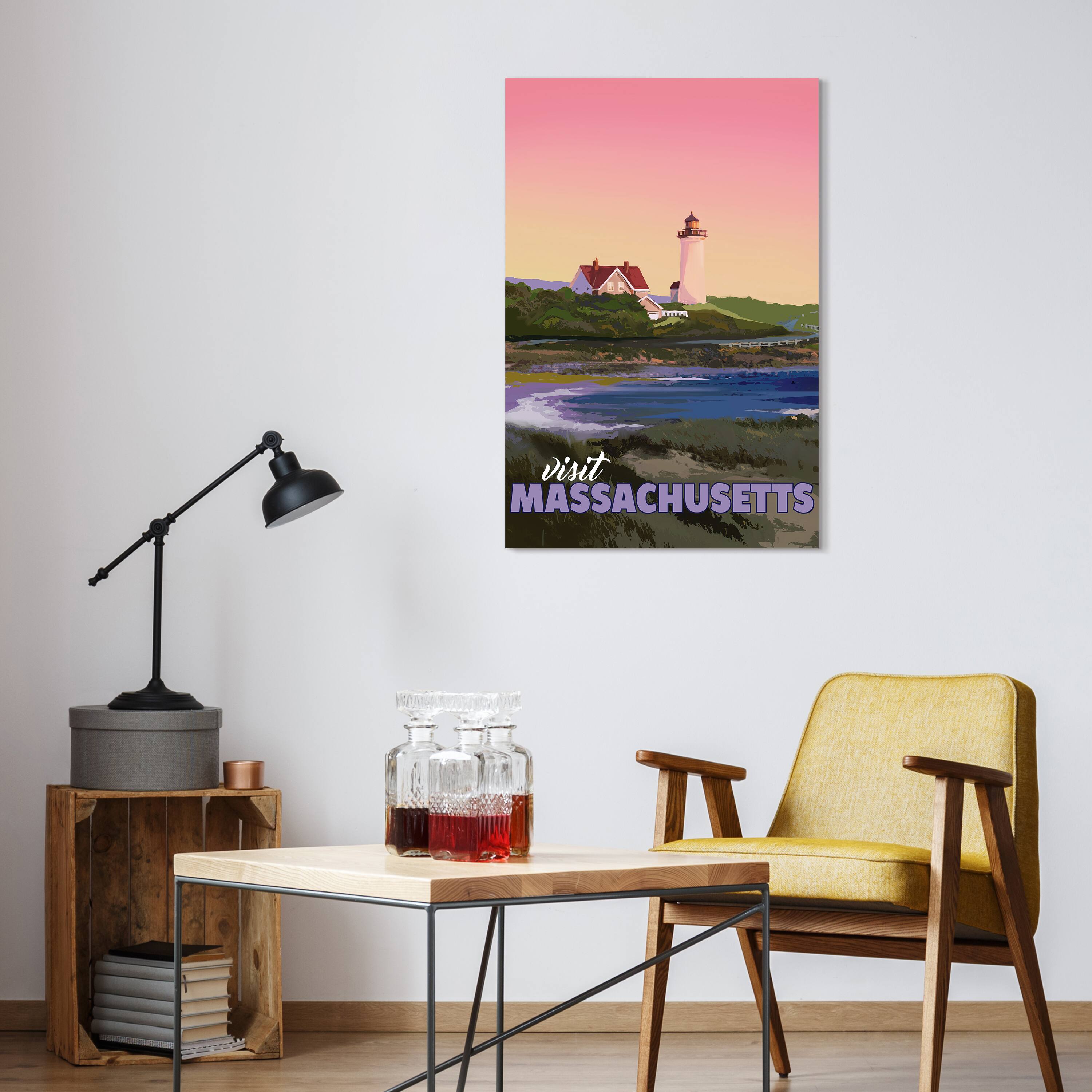 Empire Art Direct 36" x 24" Massachusetts Mornings Frameless Printed Tempered Glass Wall Art