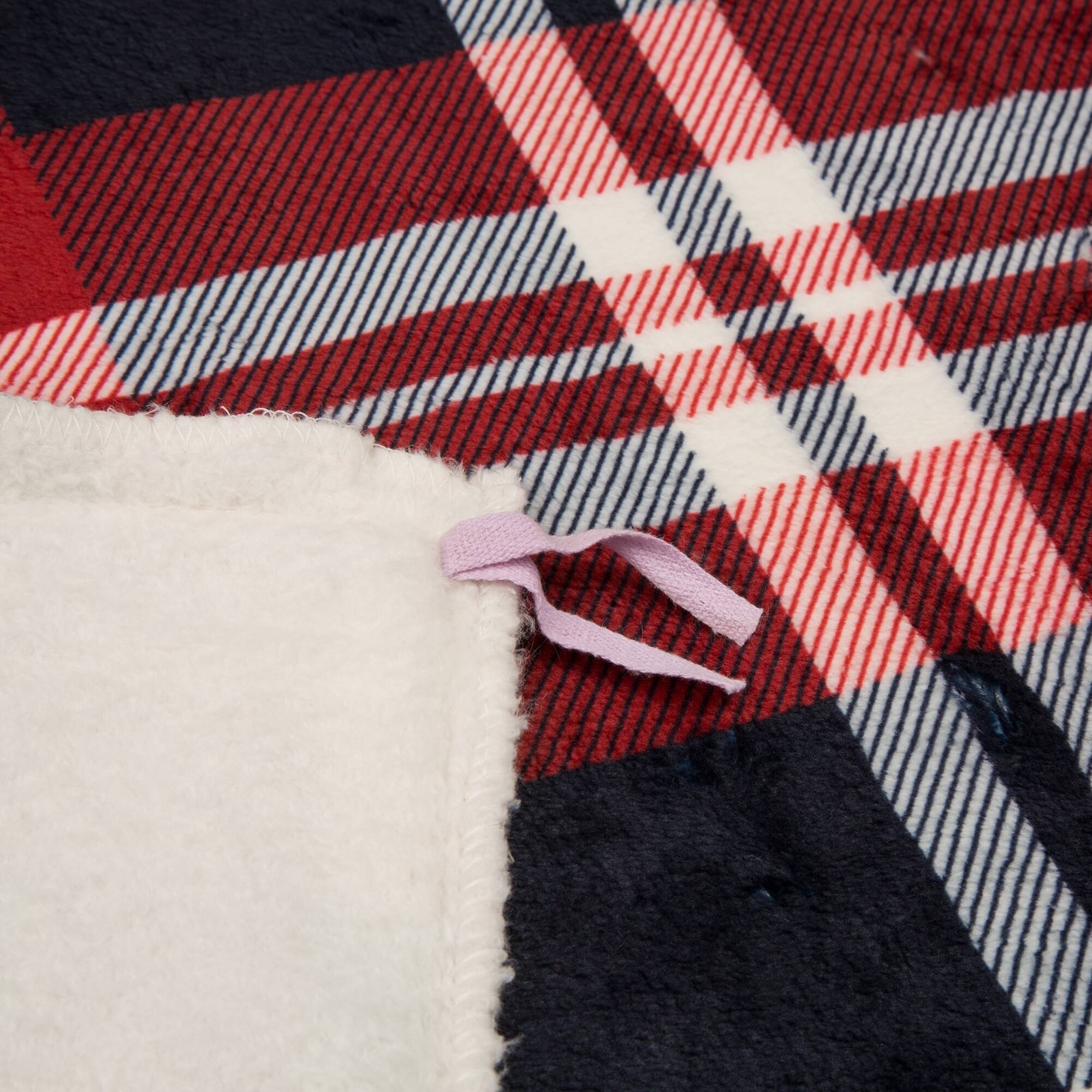 Glitzhome® Polar Fleece & Plaid Reversible Duvet Cover