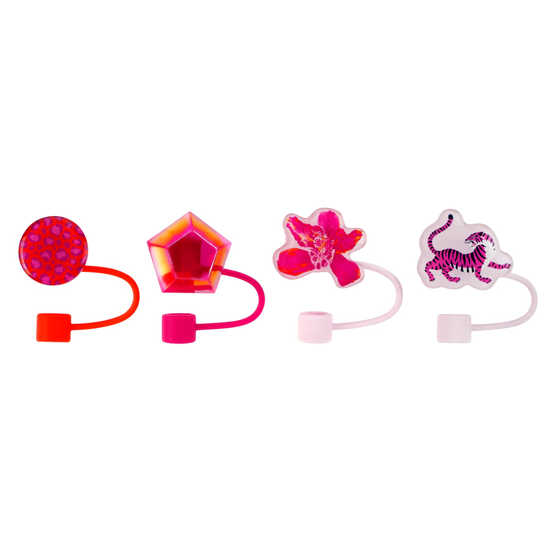Jungle Pink Straw Topper Set by Ashland®