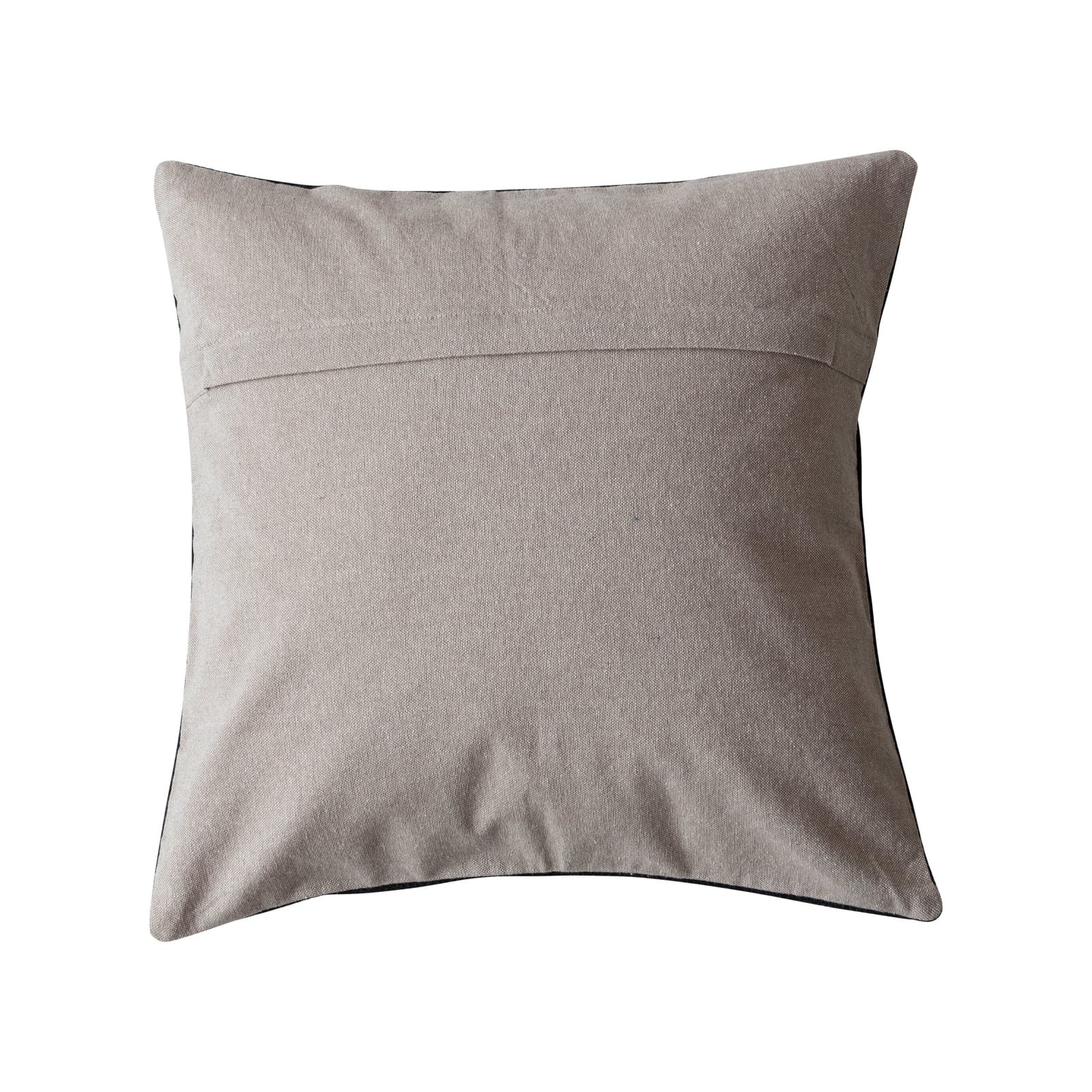 Hello Honey® 18" Embroidered Winter Scene with Reindeer Cotton Slub Throw Pillow