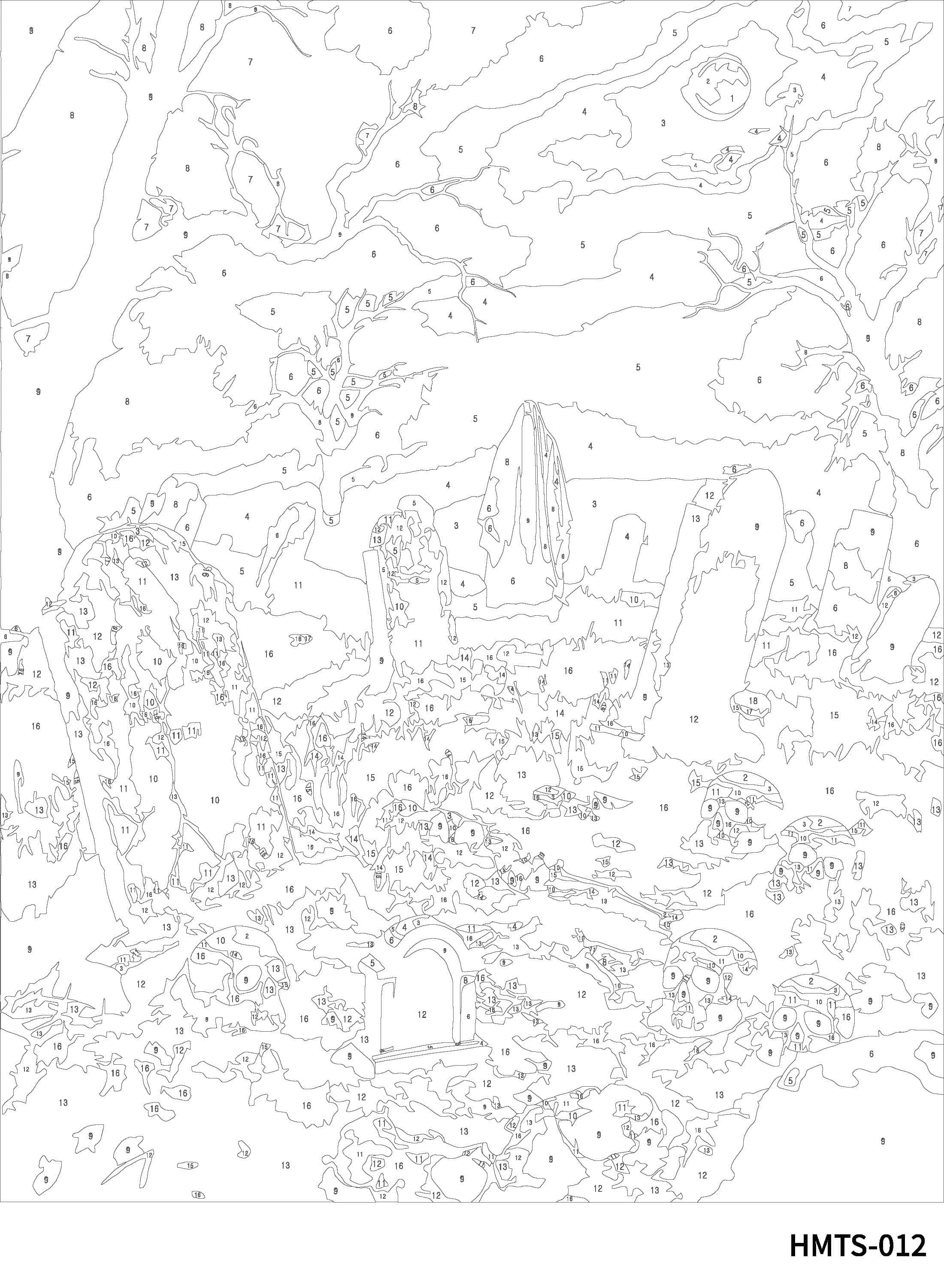 11" x 14" Graveyard Paint-by-Number Kit by Artist's Loft®